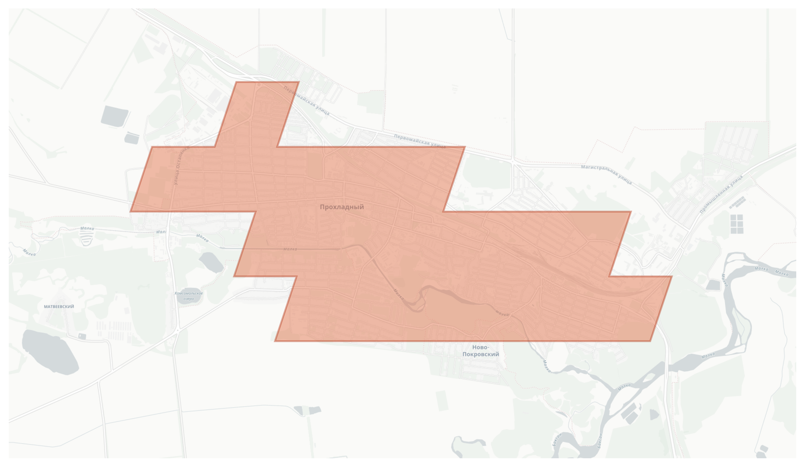 Prokhladny geographic map