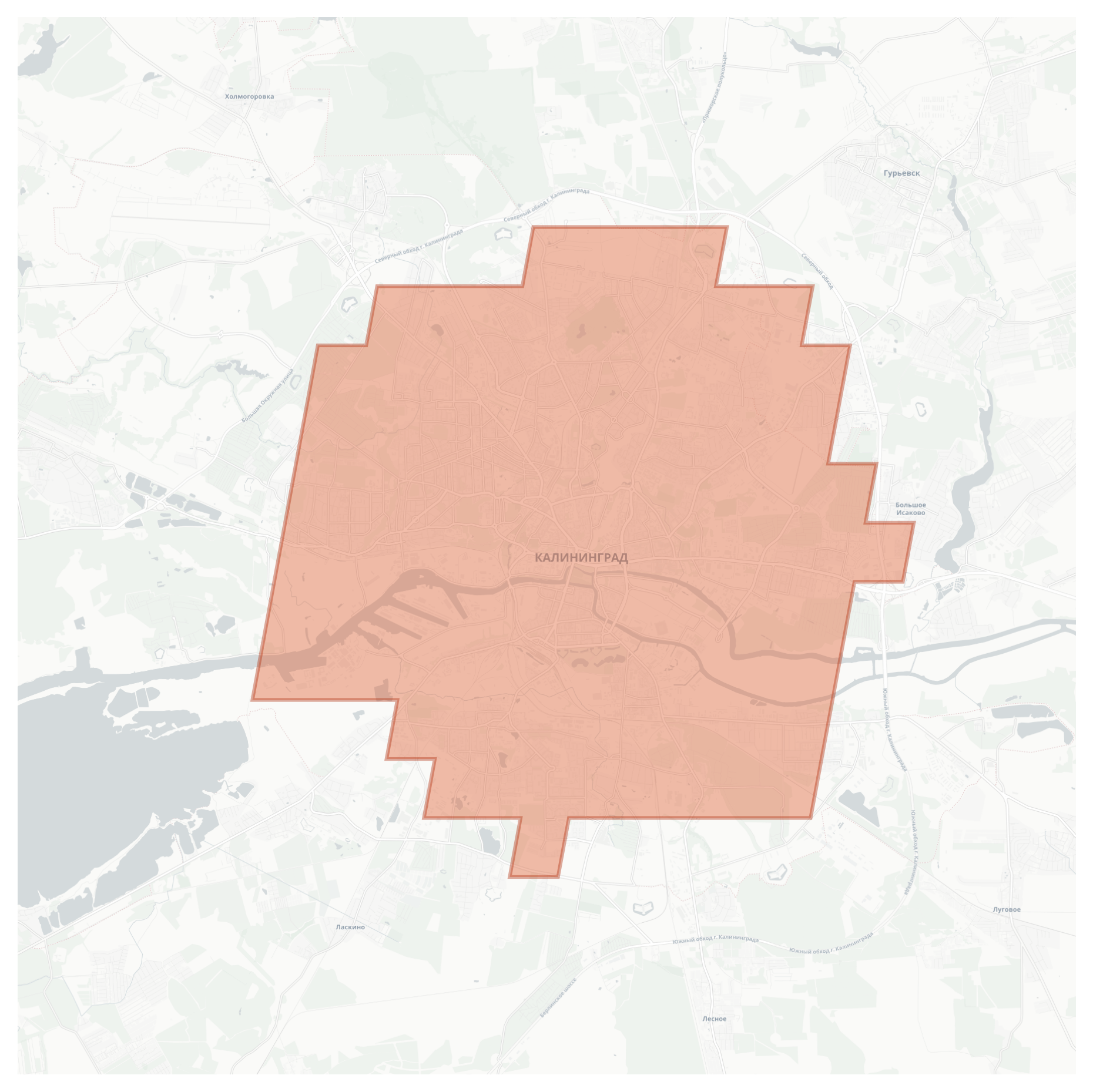 Kaliningrad geographic map
