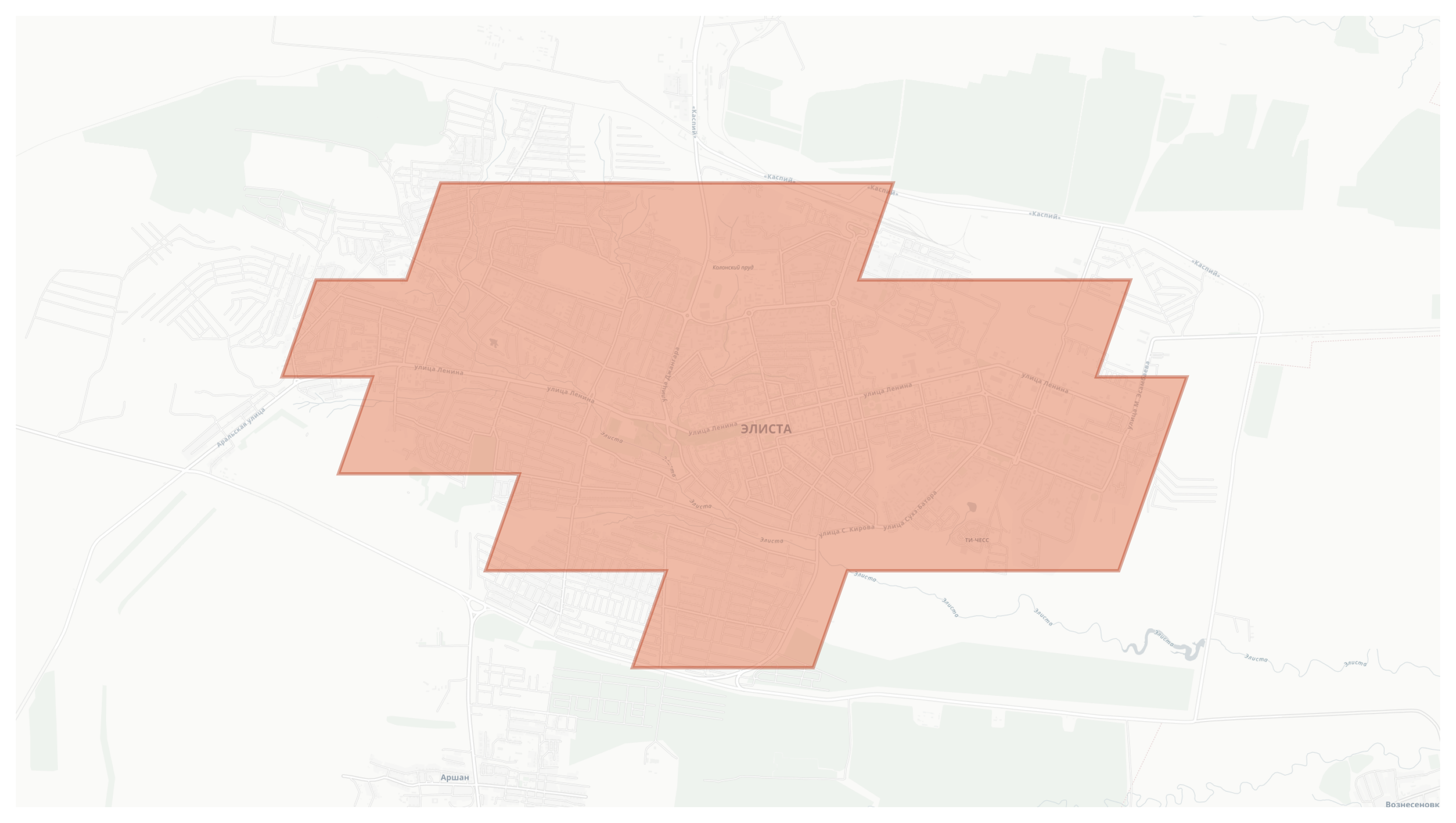 Elista geographic map
