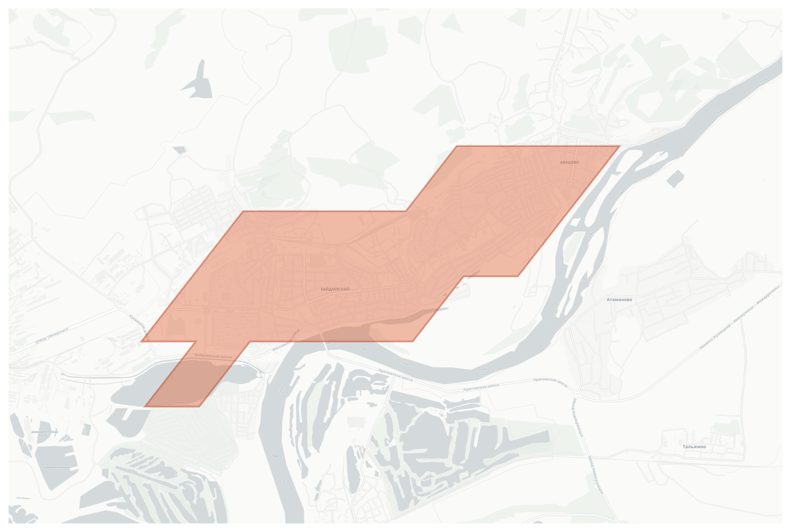 Atamanovo geographic map
