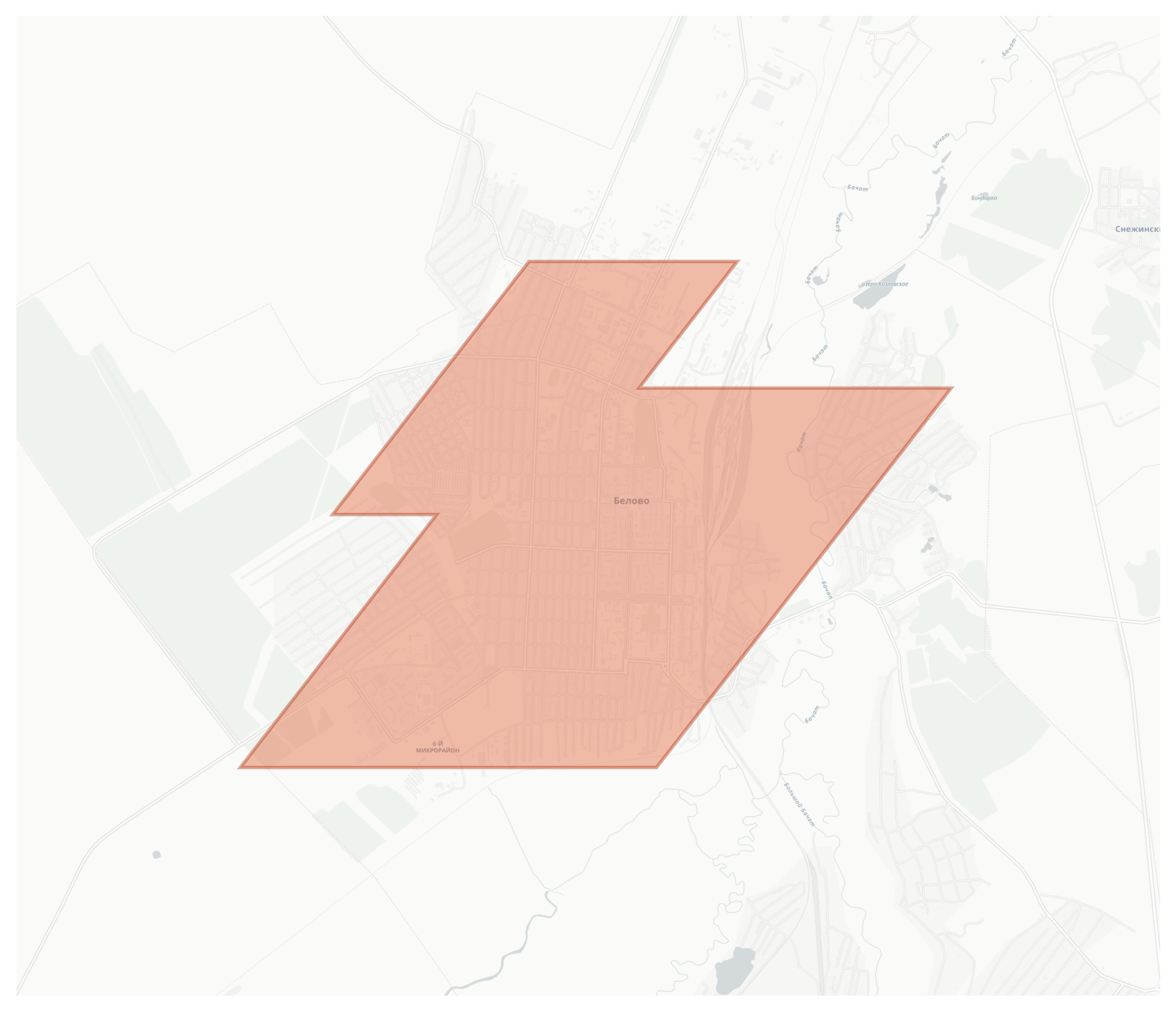 Belovo geographic map