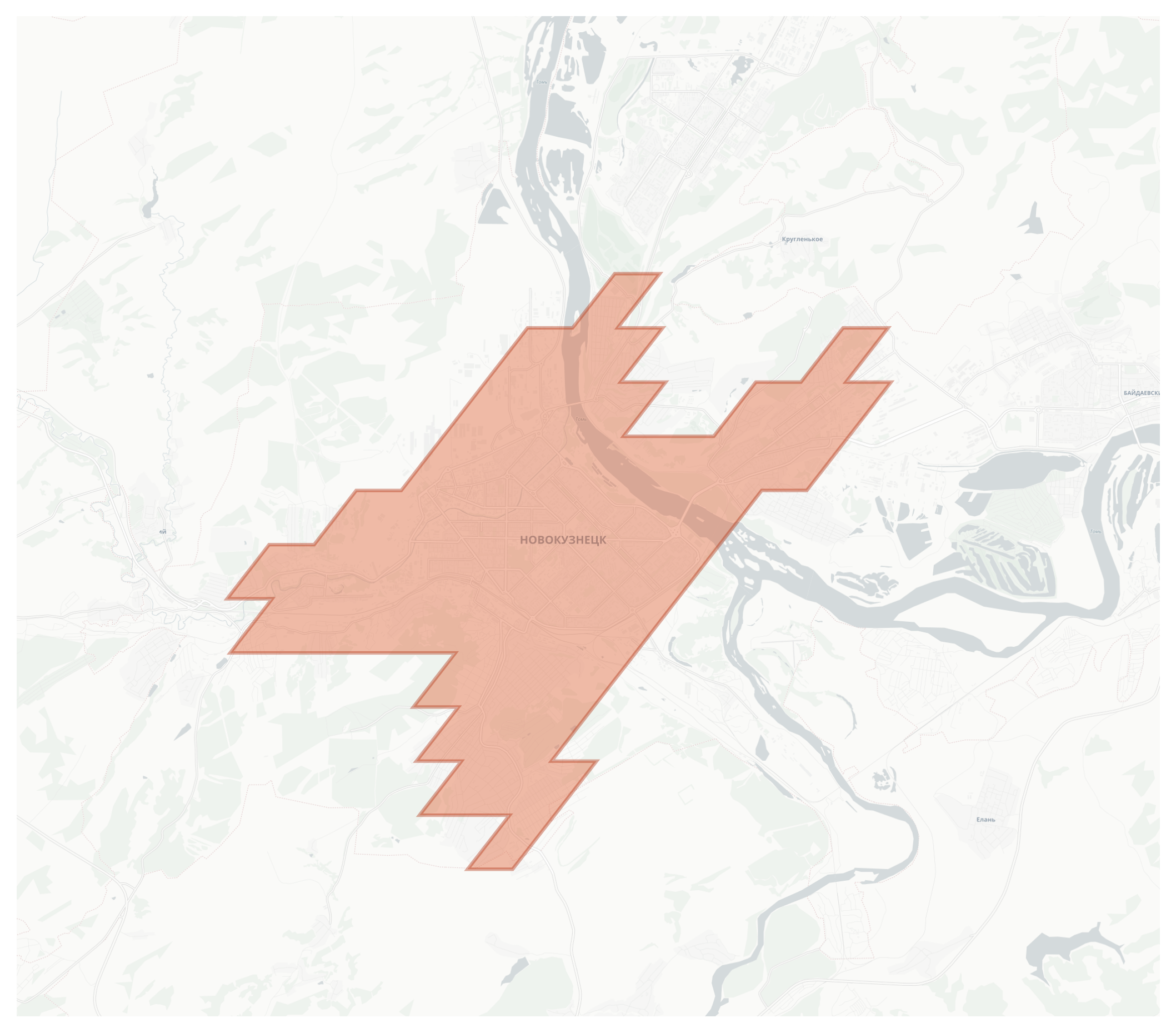 Novokuznetsk geographic map