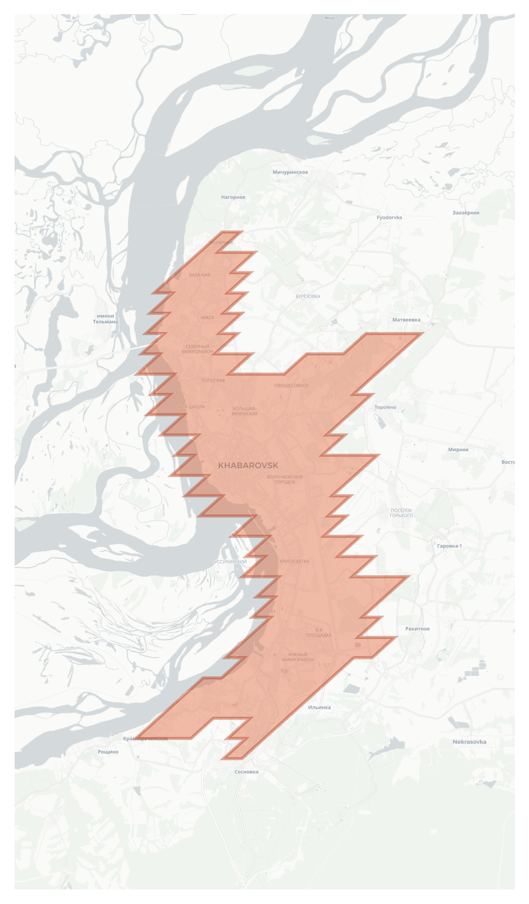 Khabarovsk geographic map