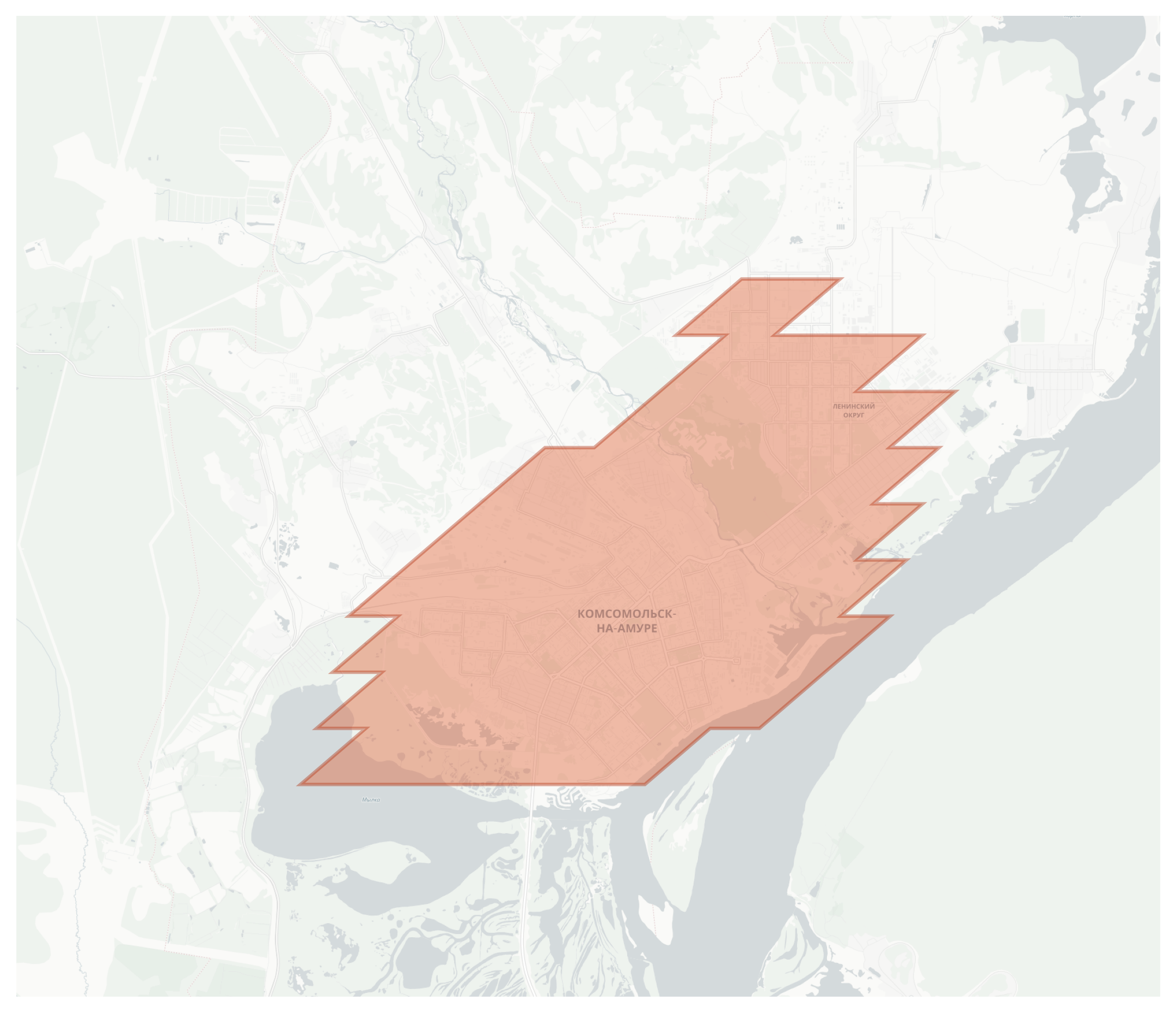 Komsomolsk-on-Amur geographic map