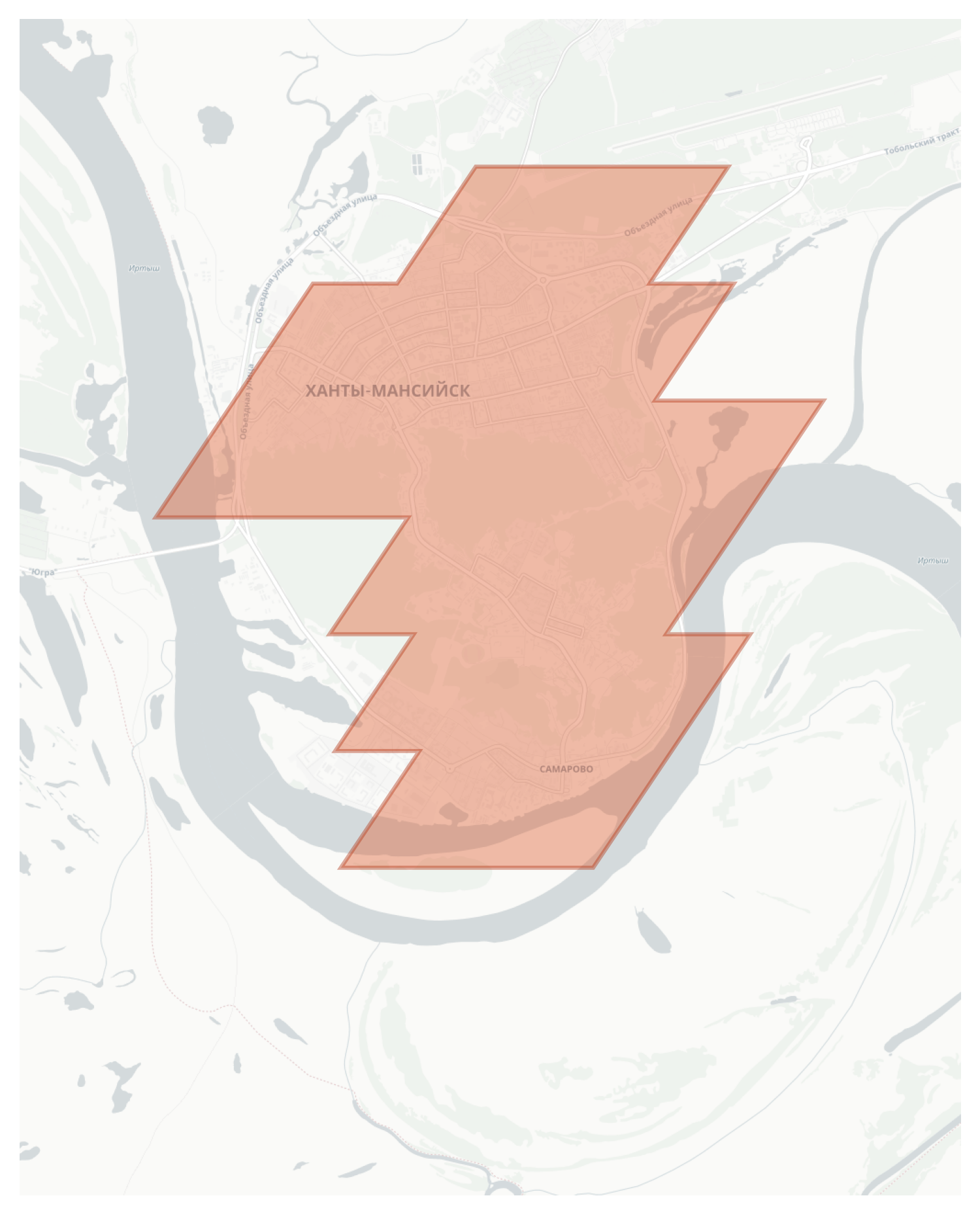 Khanty-Mansiysk geographic map