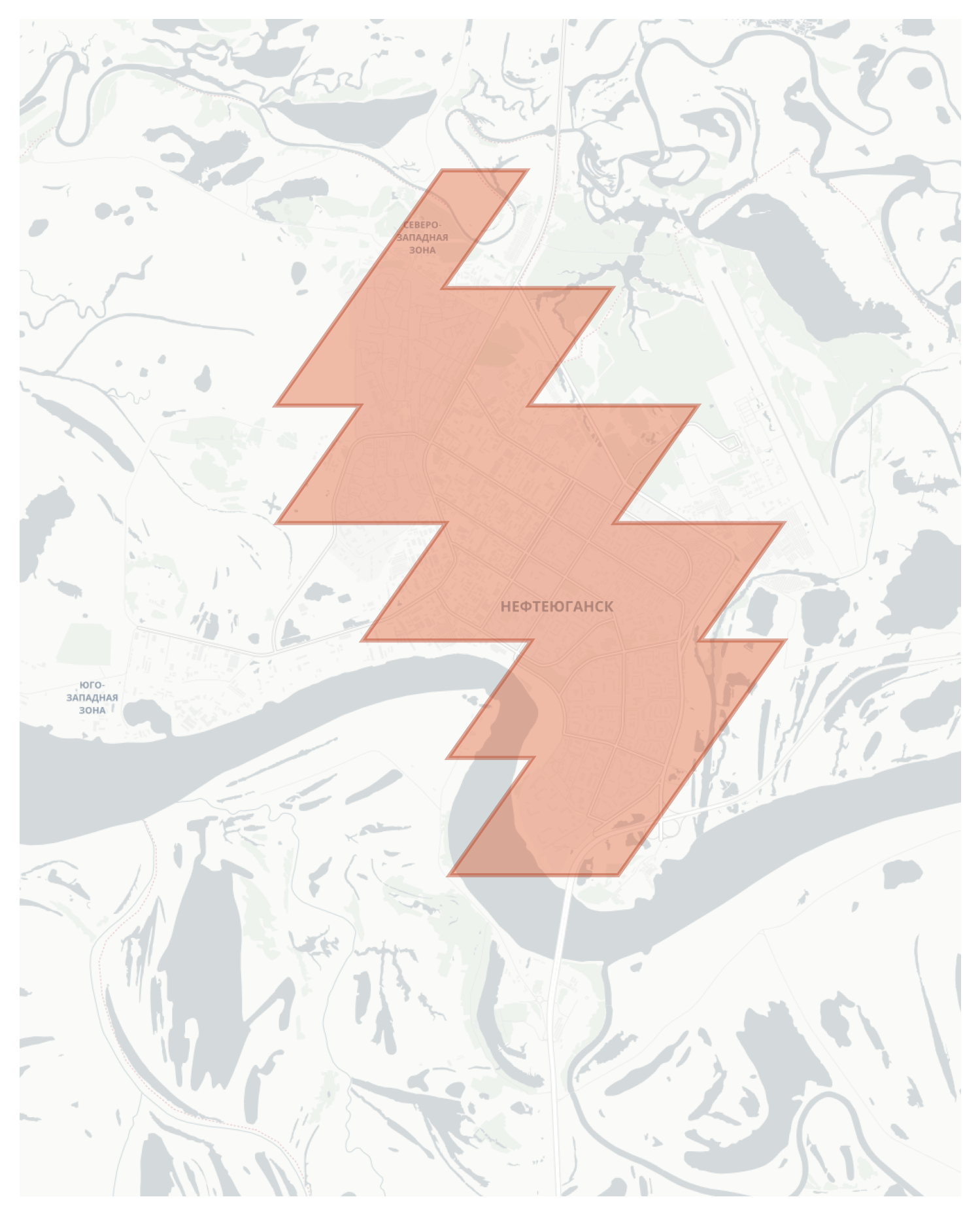 Nefteyugansk geographic map