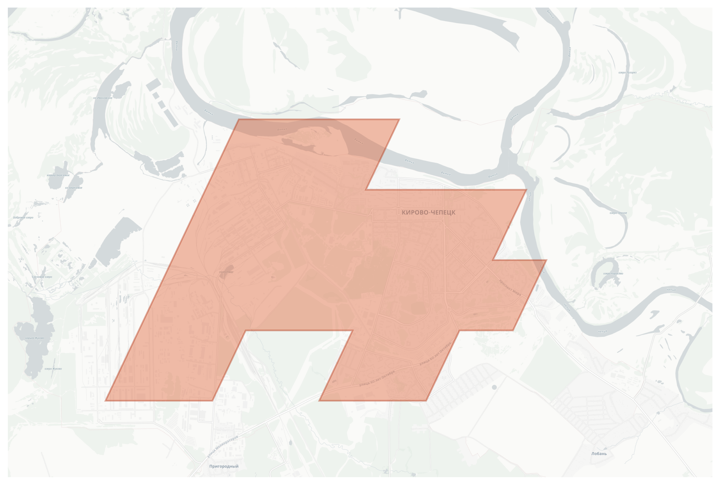 Kirovo-Chepetsk geographic map