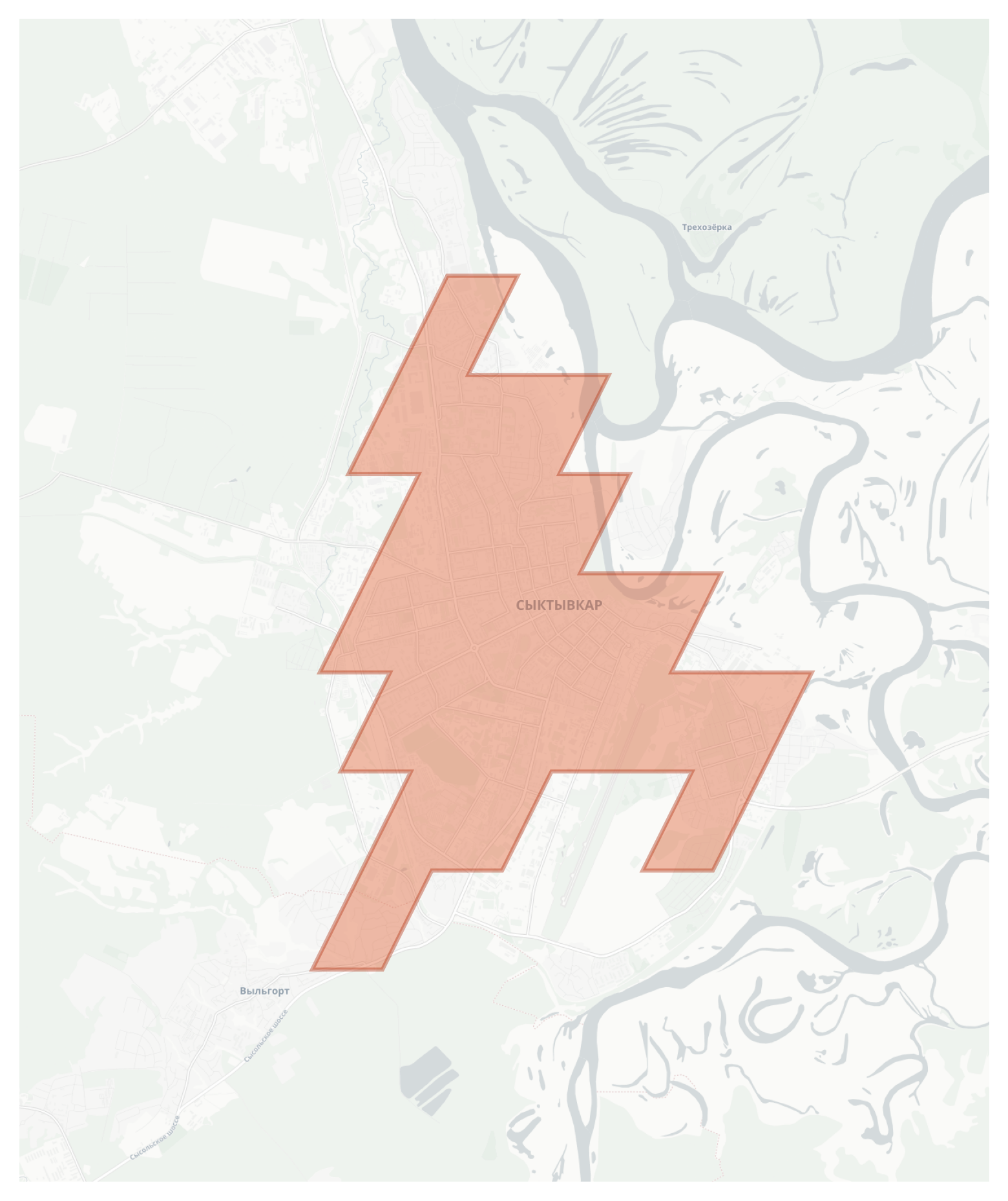 Syktyvkar geographic map