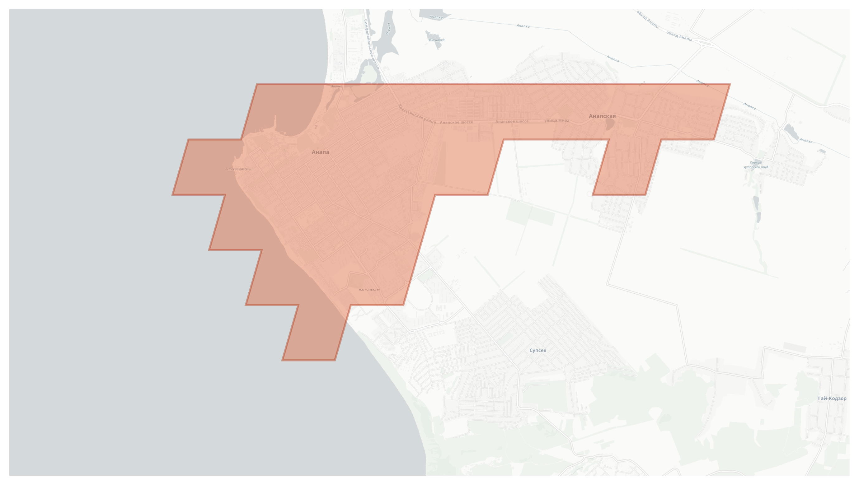 Anapa geographic map