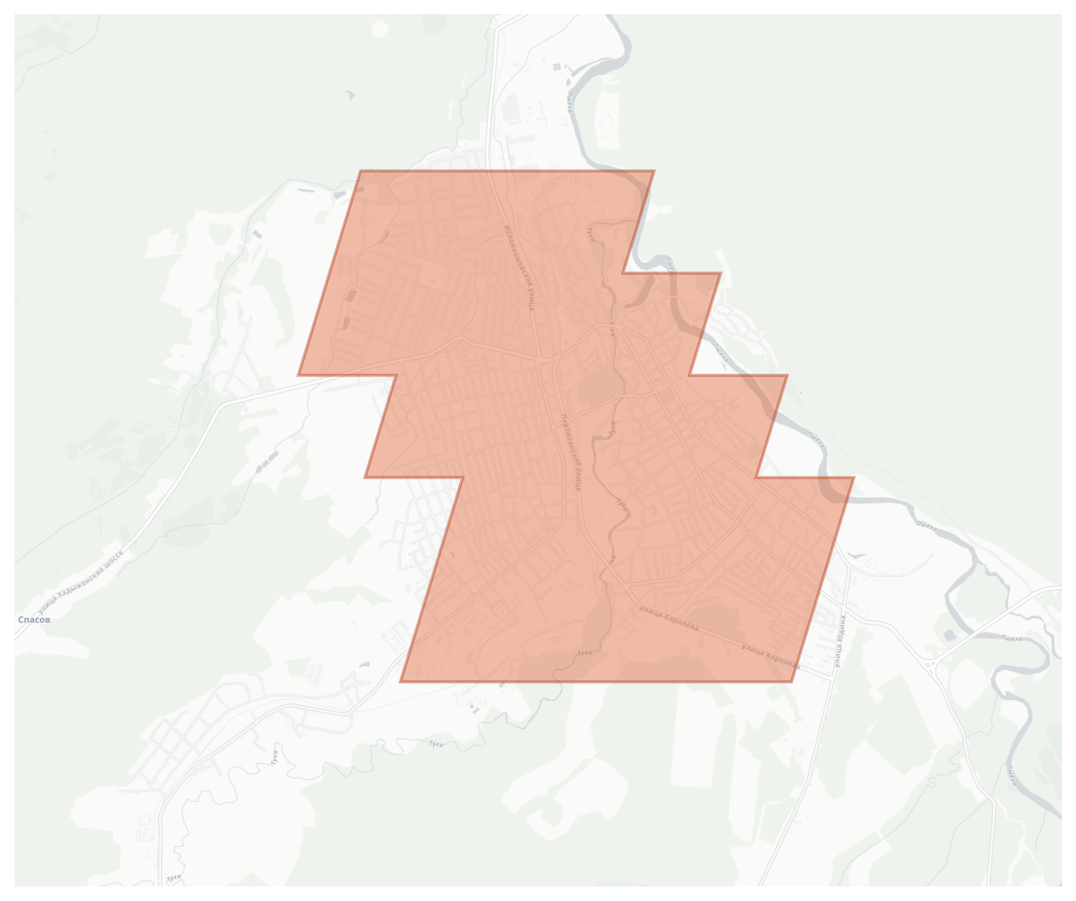 Apsheronsk geographic map
