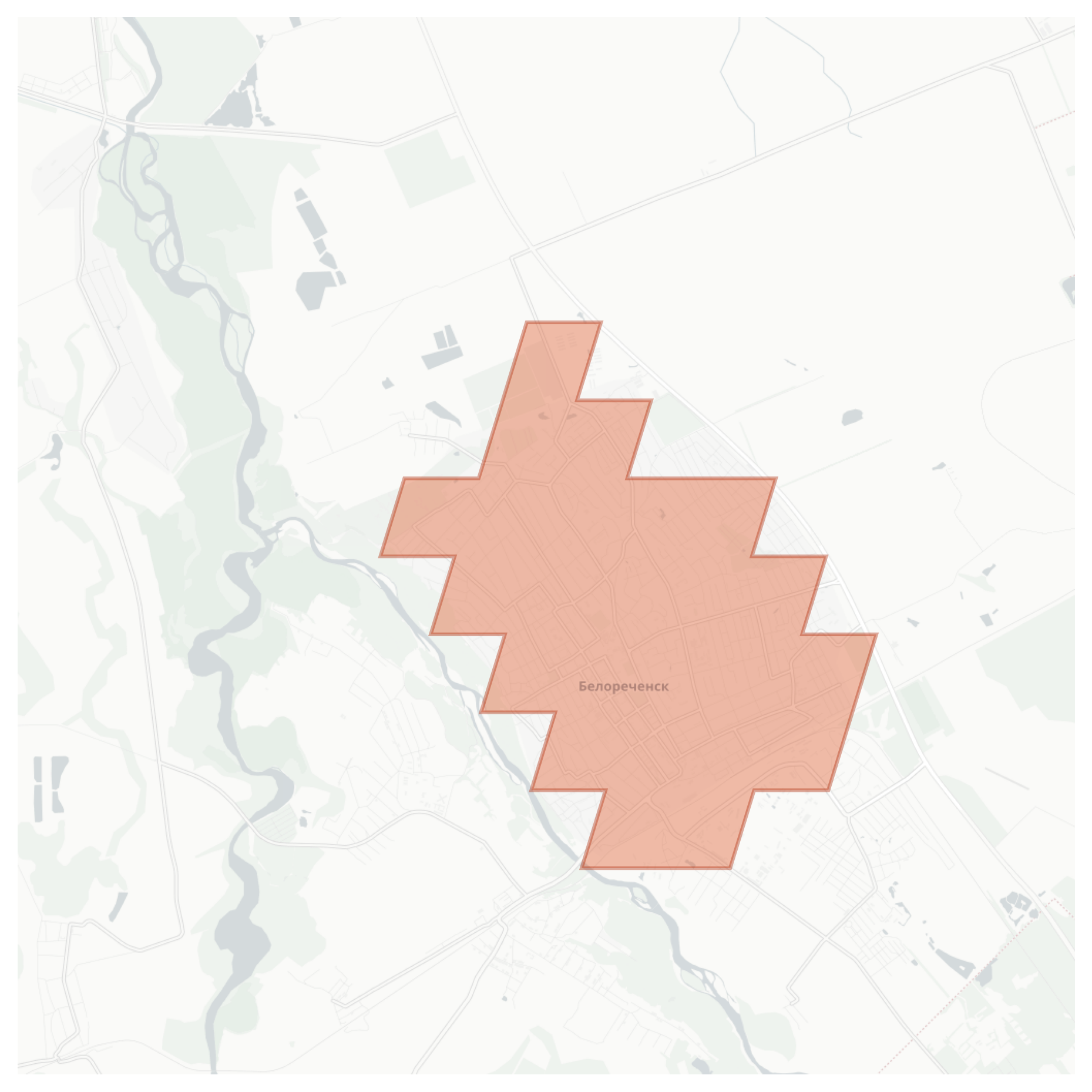 Belorechensk geographic map