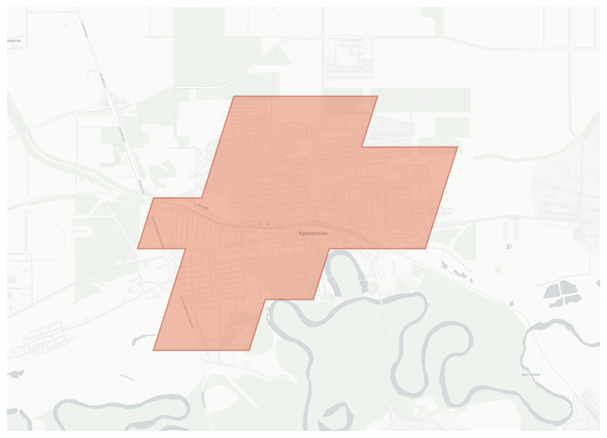 Kropotkin geographic map