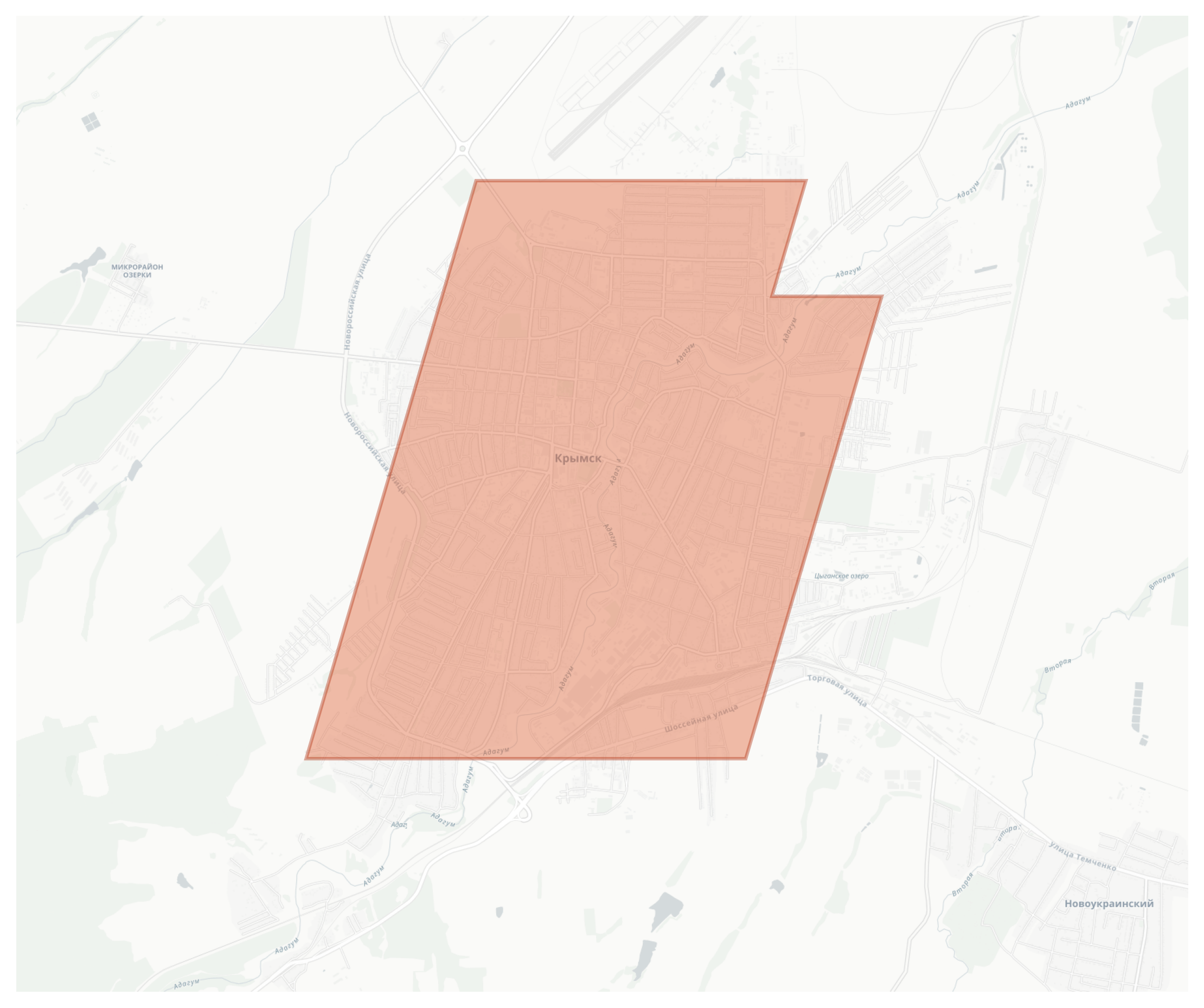 Krymsk geographic map