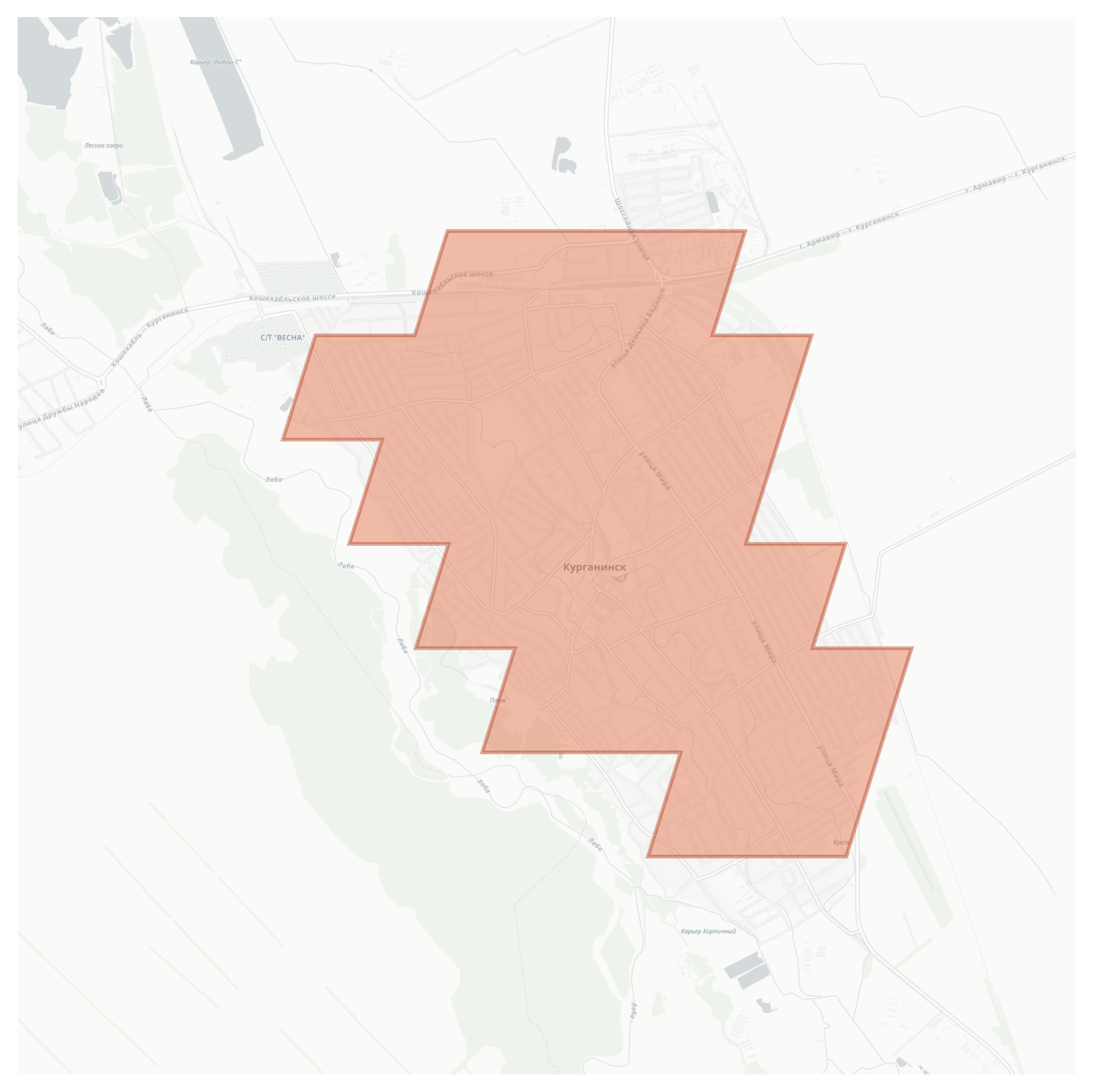 Kurganinsk geographic map