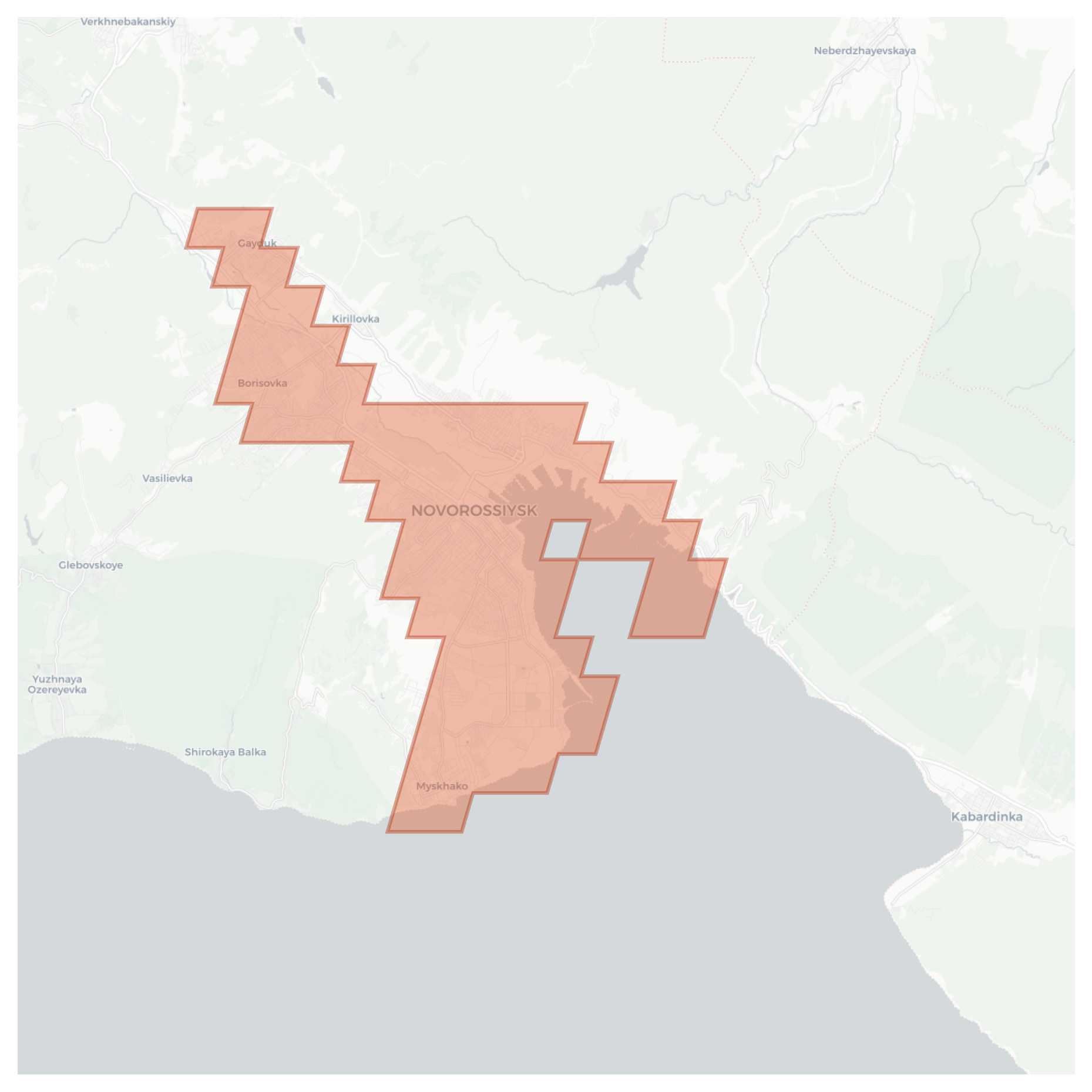 Novorossiysk geographic map