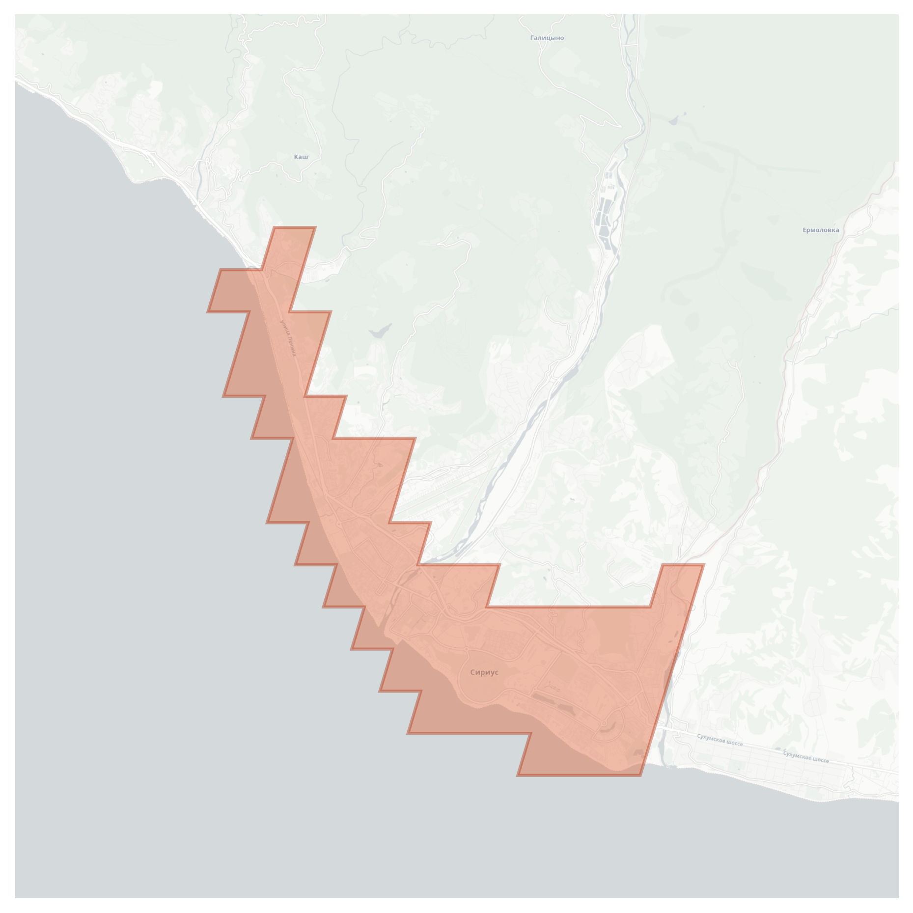 Sirius geographic map