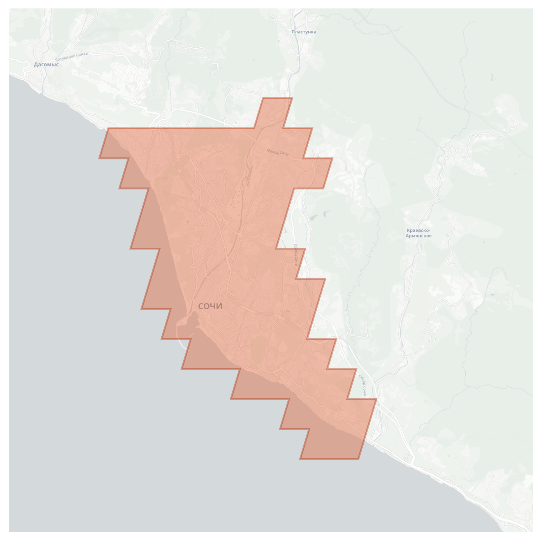 Sochi geographic map