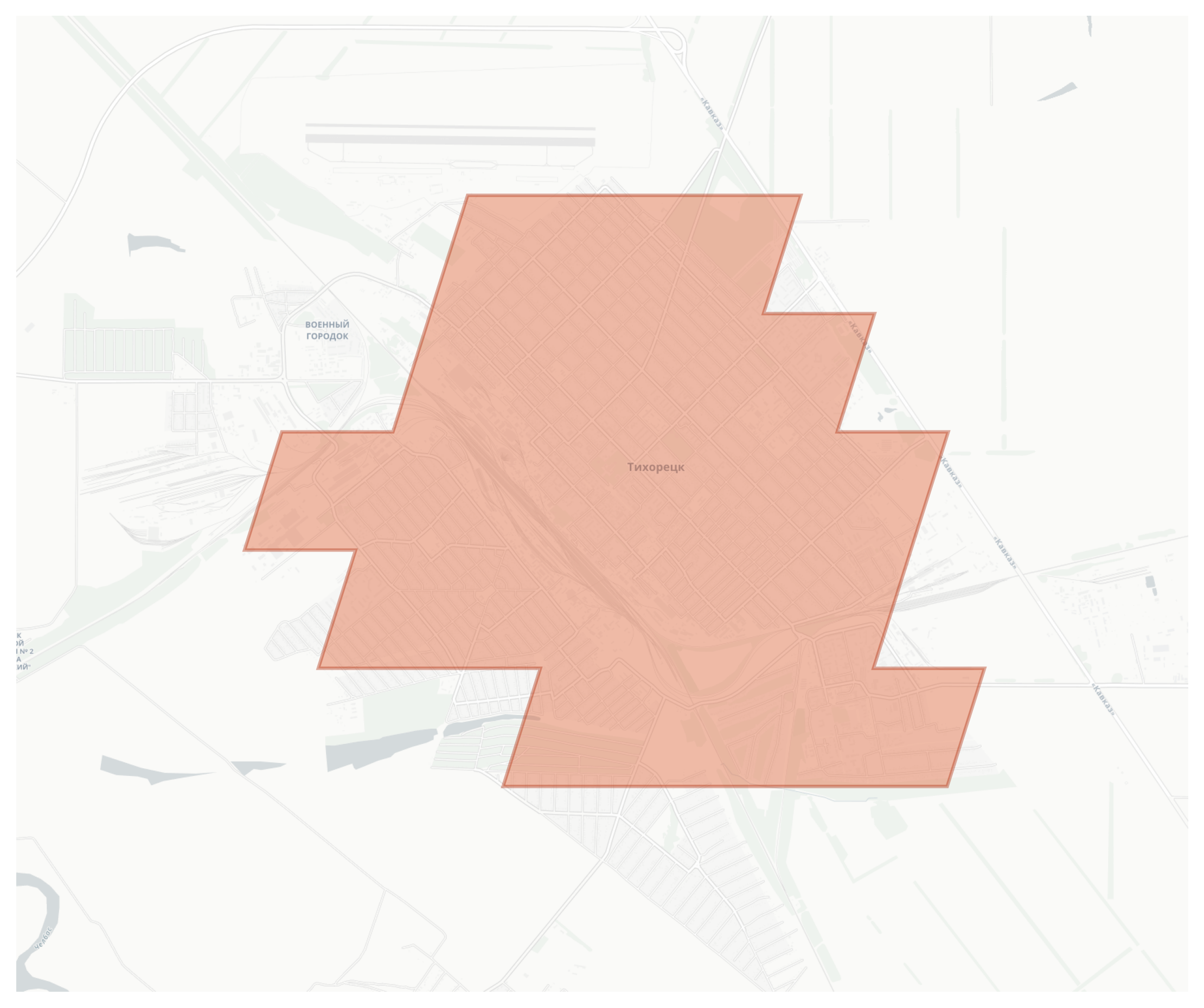 Tikhoretsk geographic map