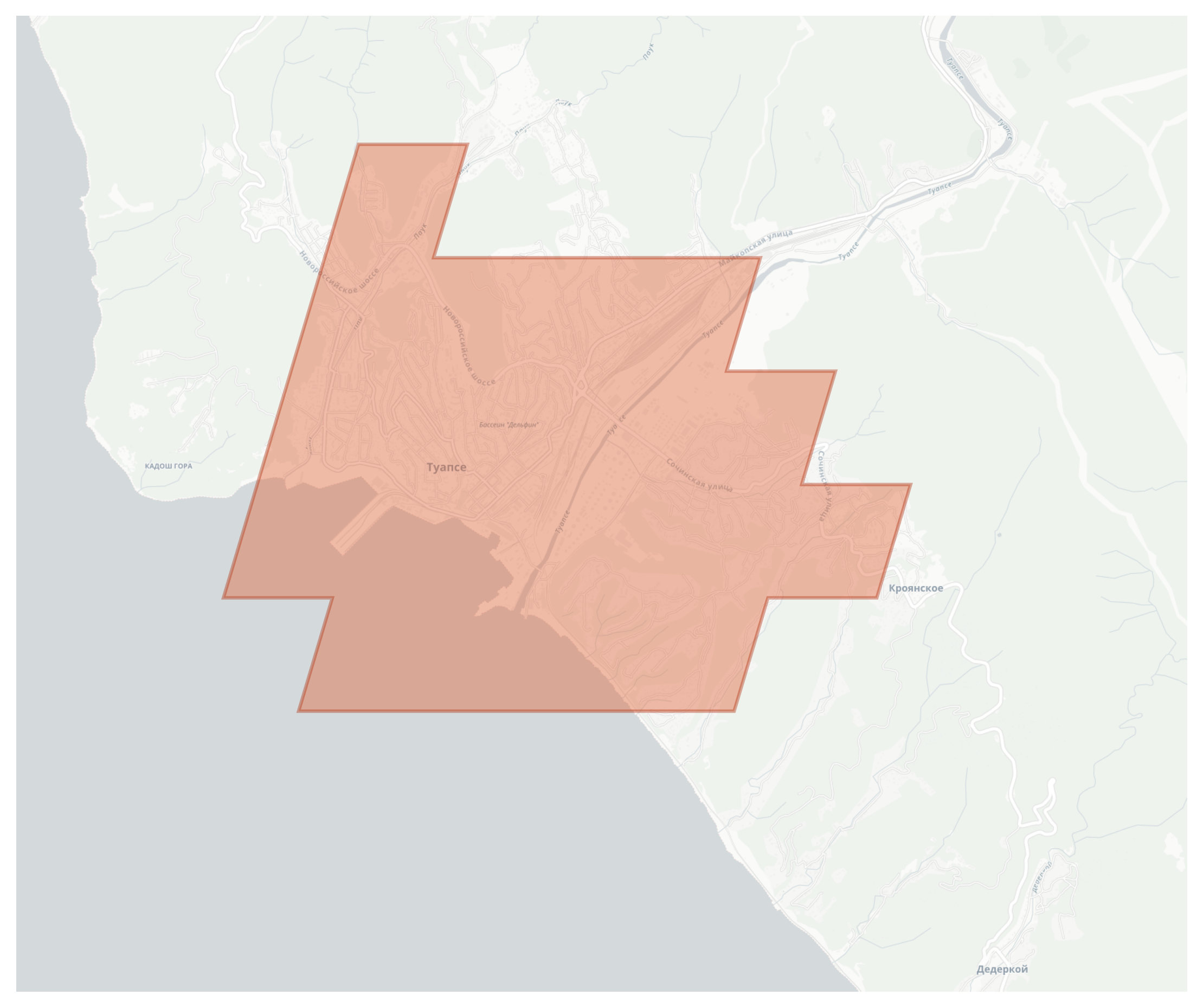 Tuapse geographic map