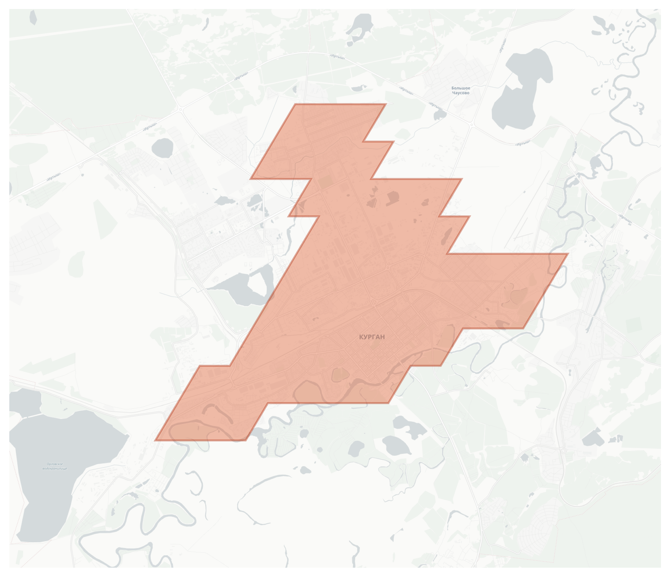 Kurgan geographic map