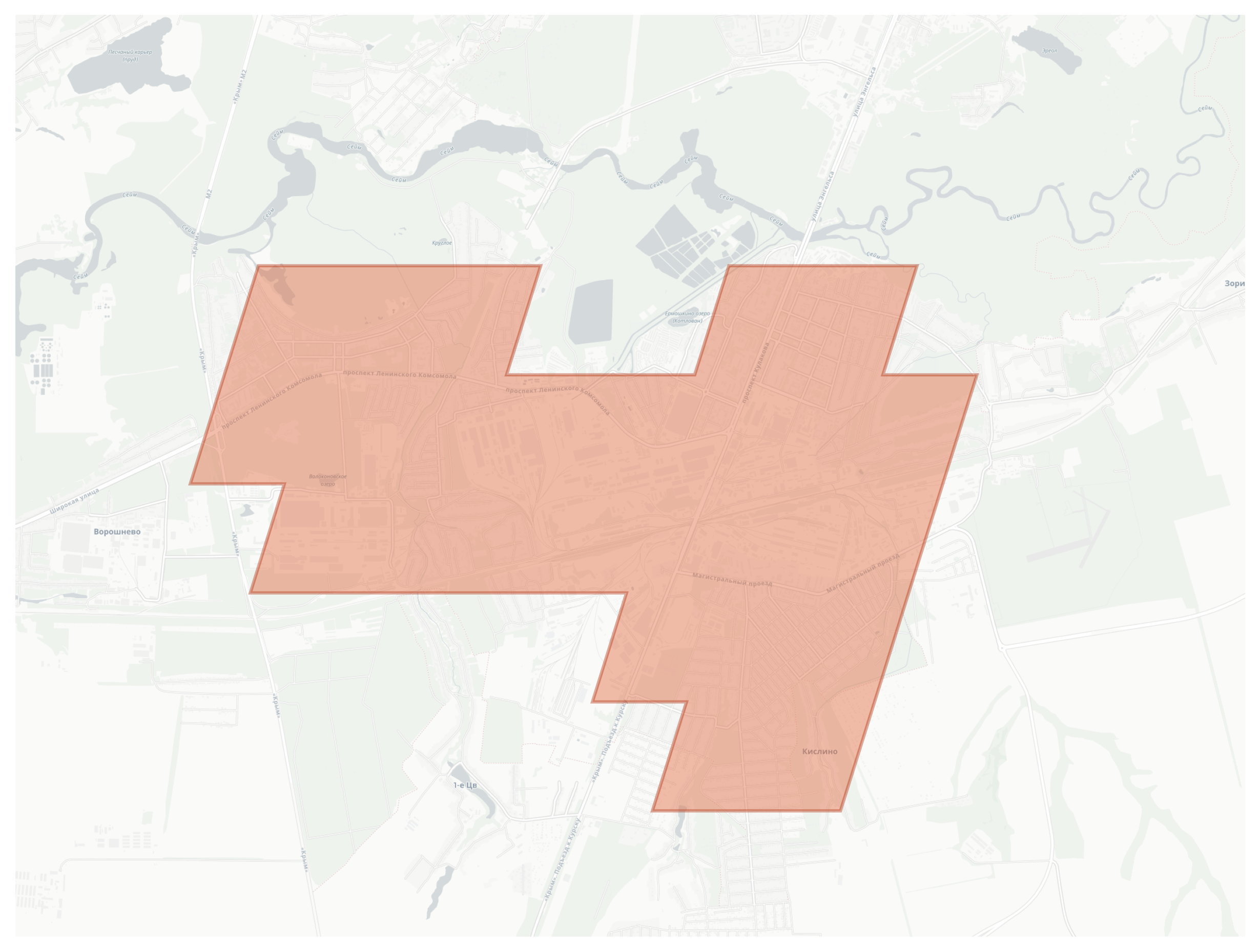 Кислино geographic map