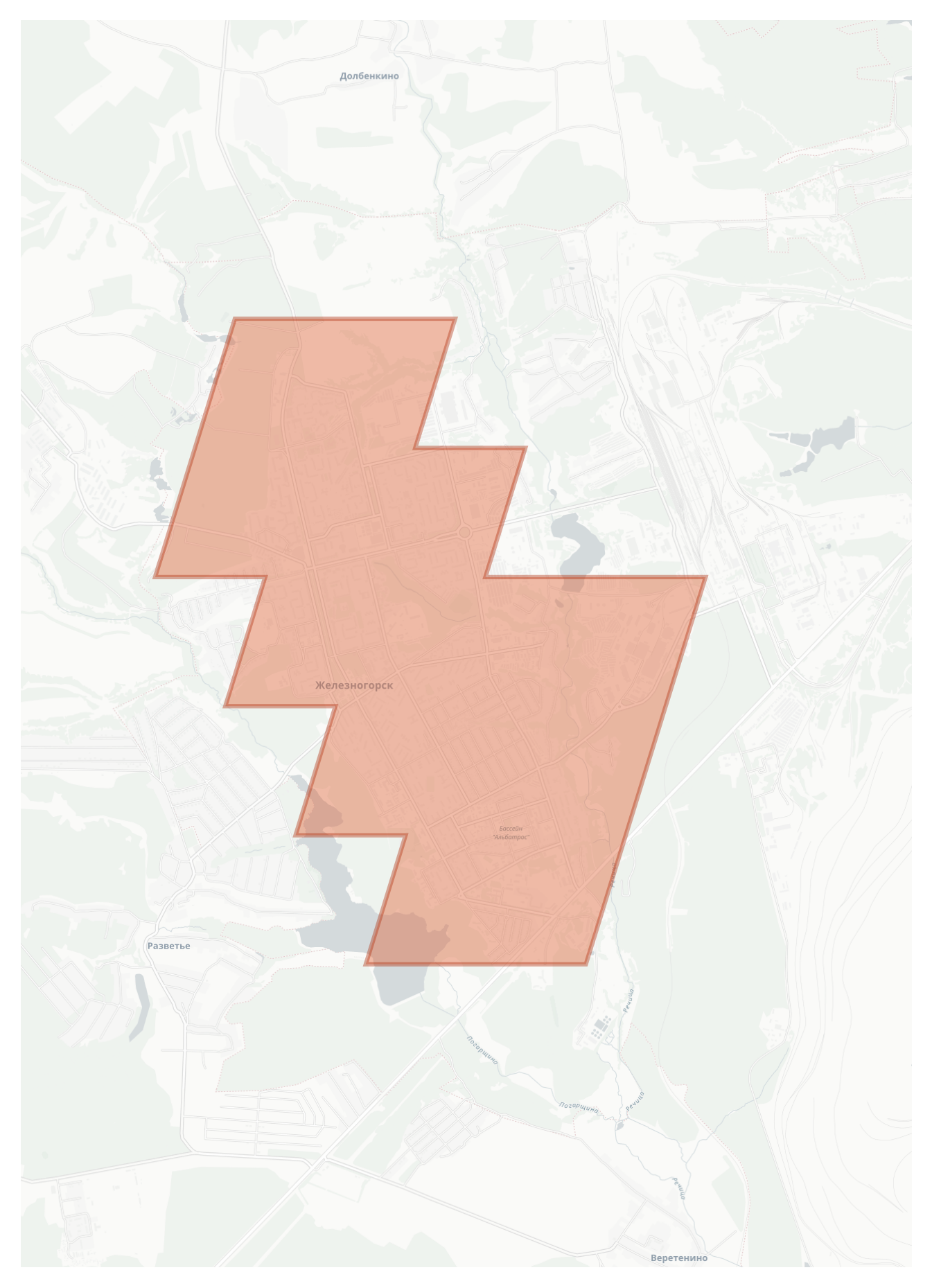 Zheleznogorsk geographic map