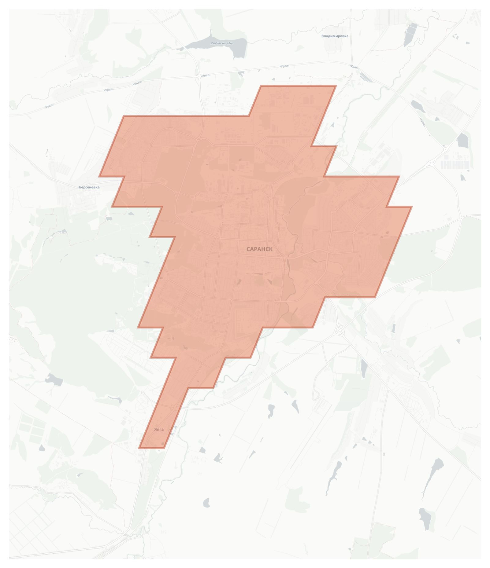 Saransk geographic map
