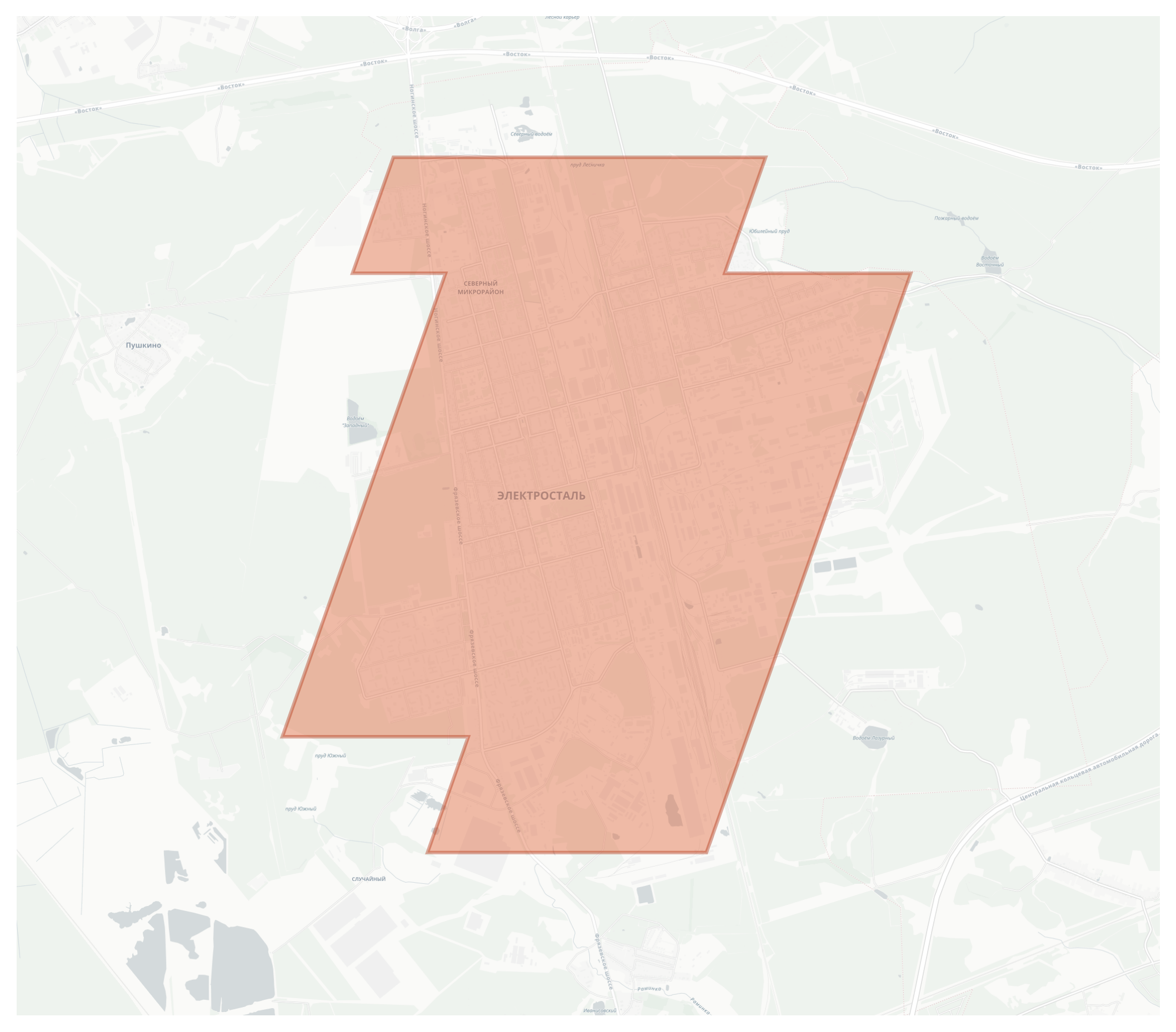 Elektrostal geographic map