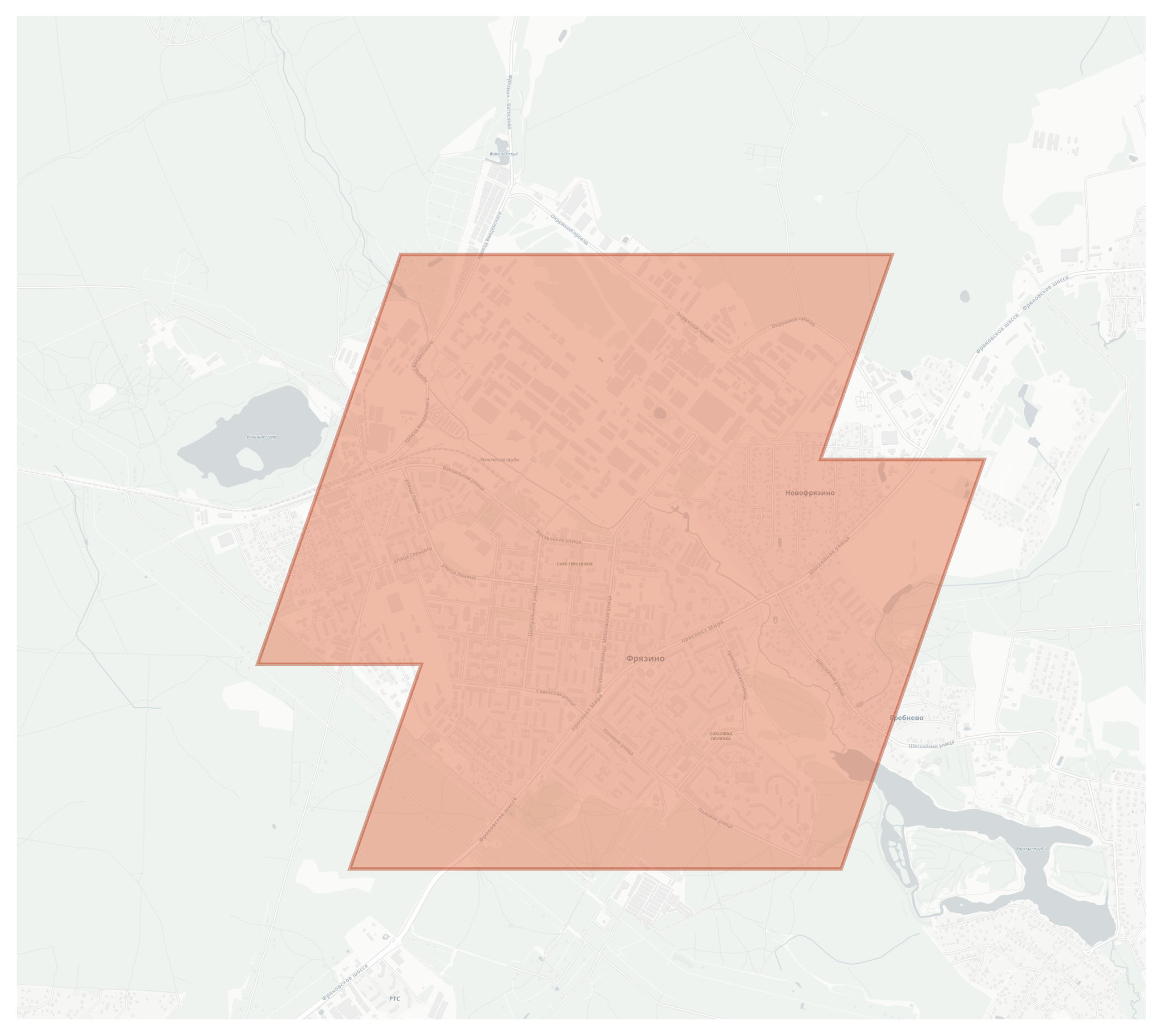 Fryazino geographic map