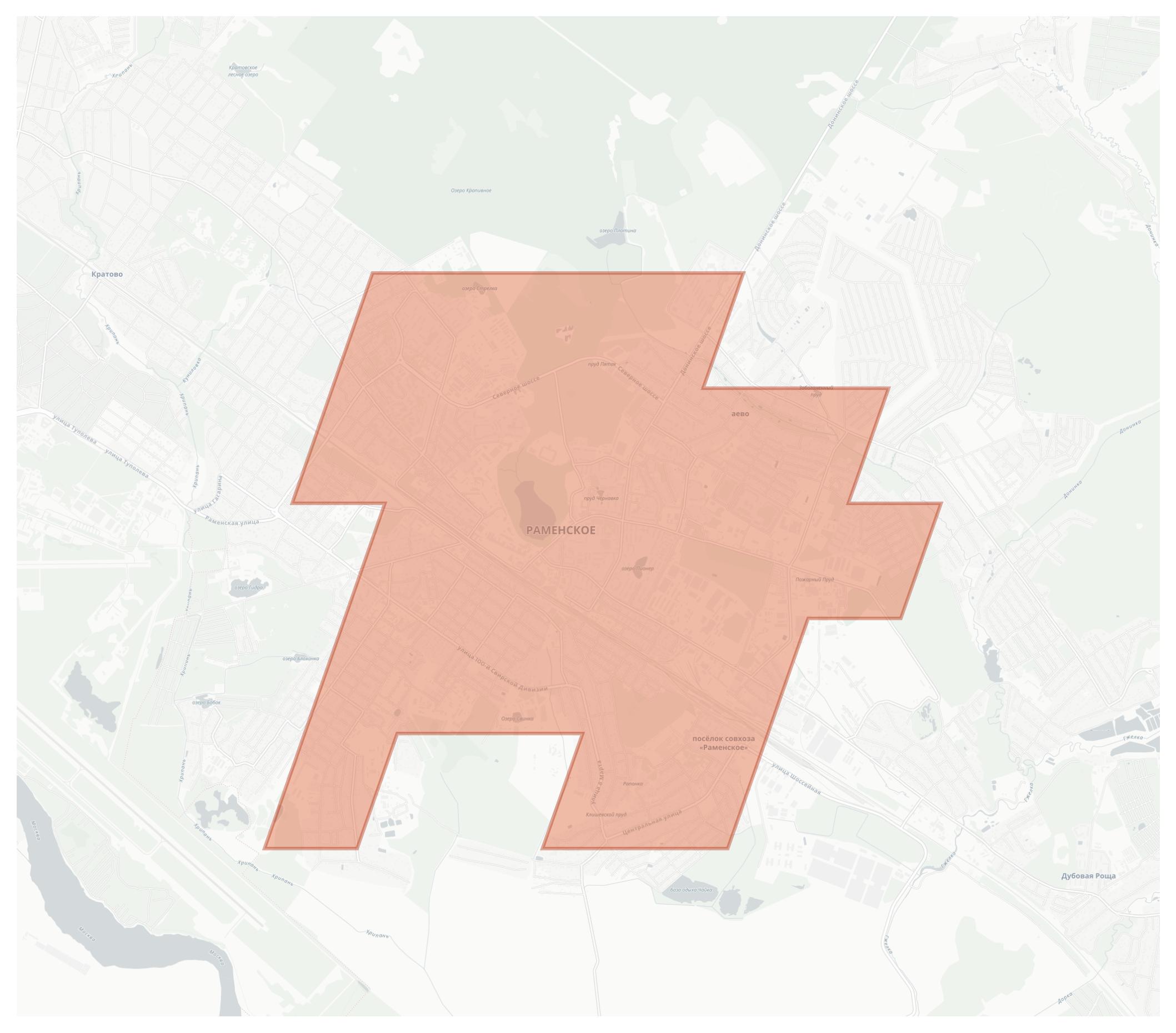 Ramenskoye geographic map