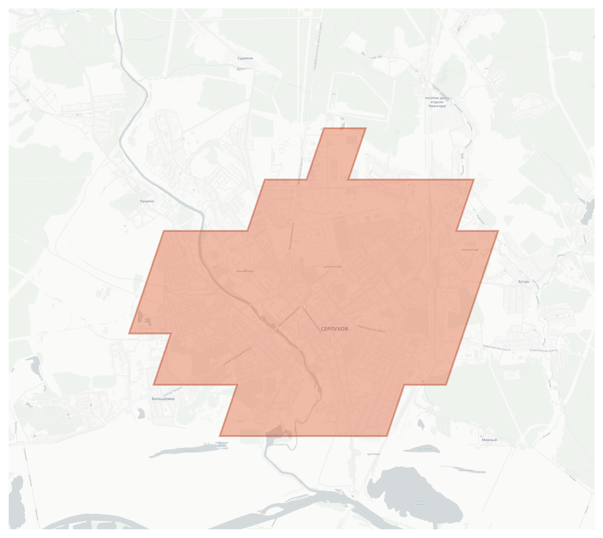 Serpukhov geographic map