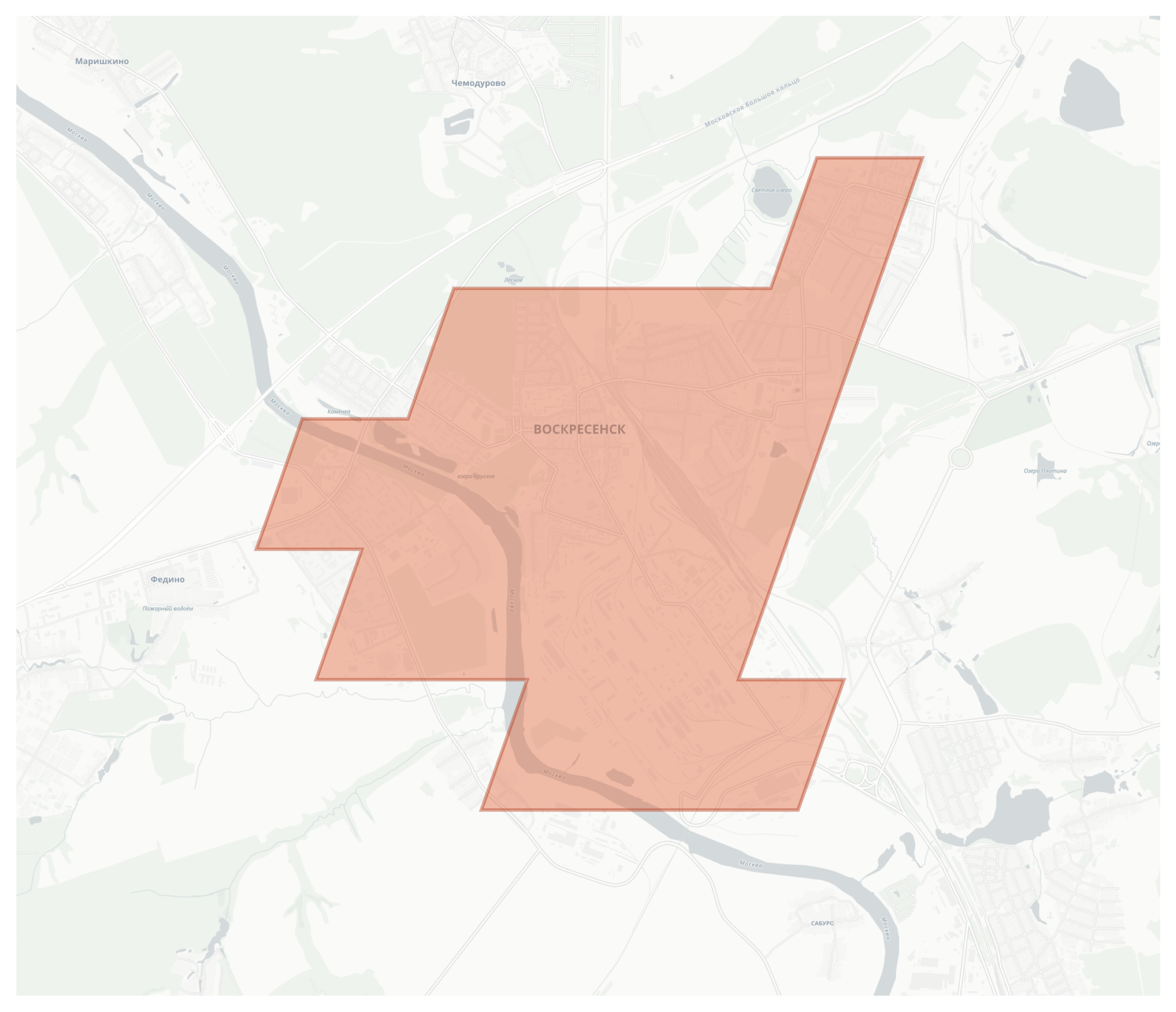 Voskresensk geographic map