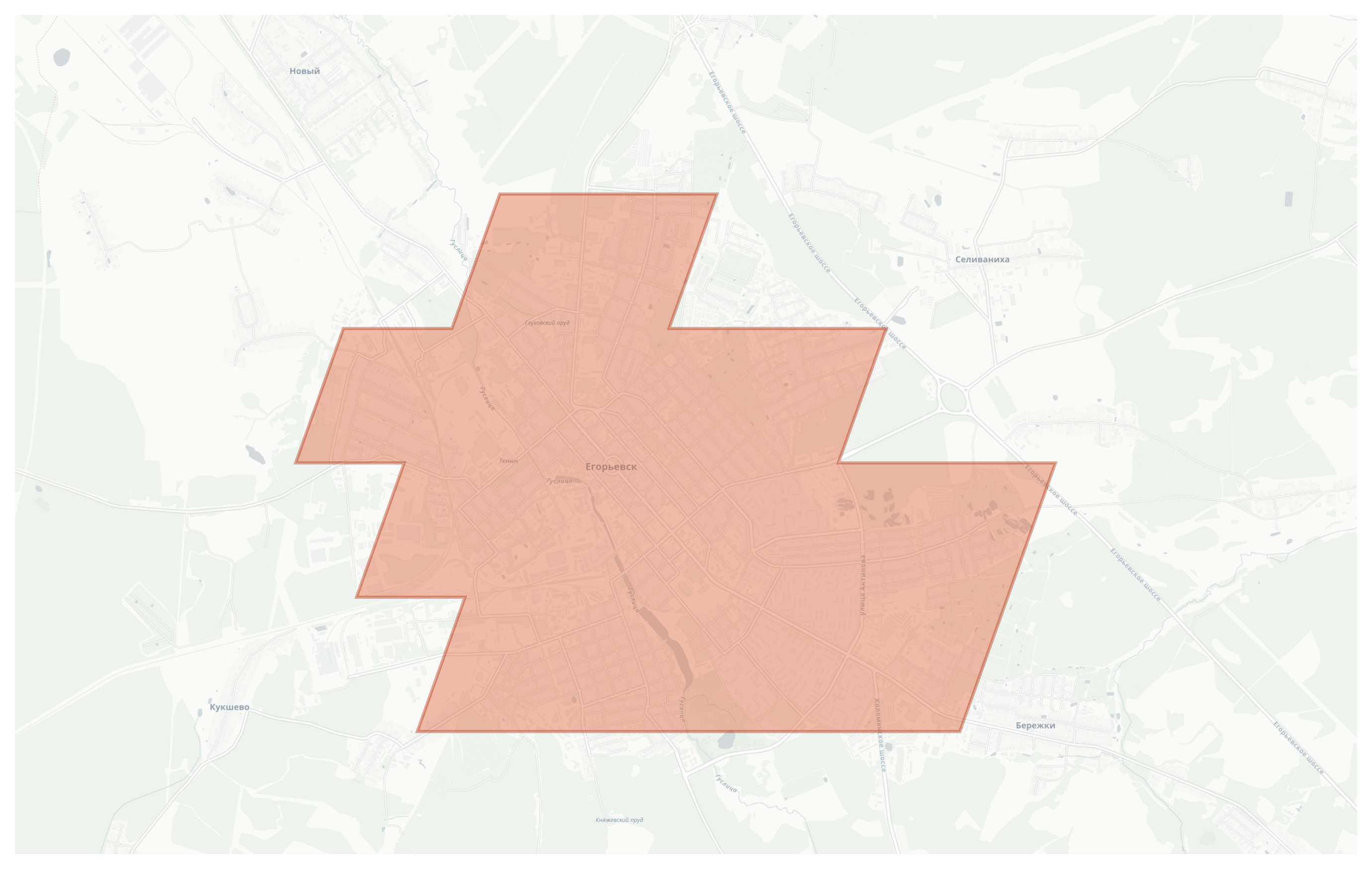 Yegoryevsk geographic map