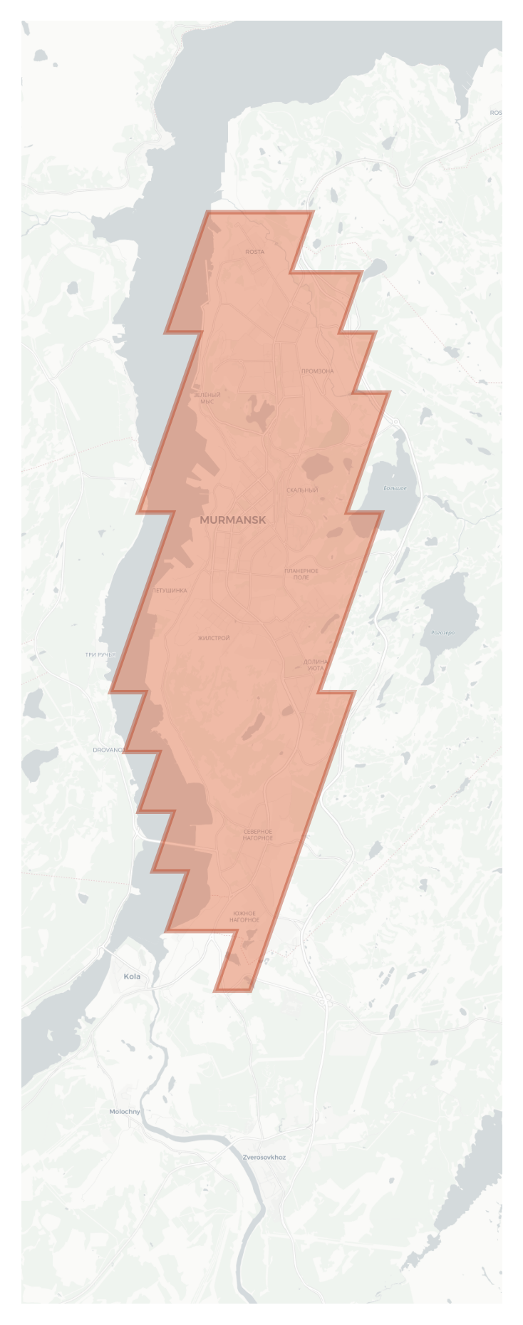 Murmansk geographic map