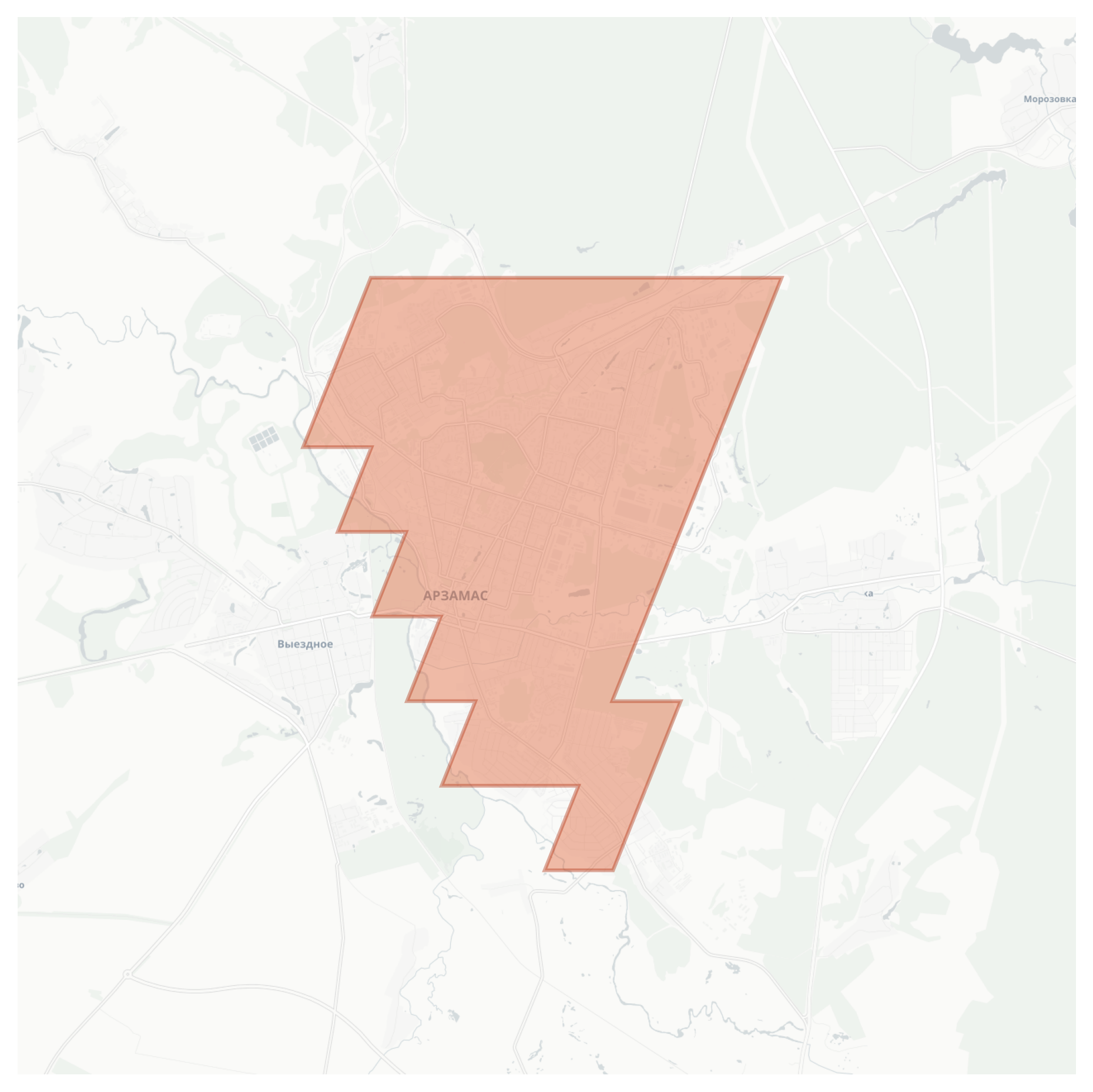 Arzamas geographic map