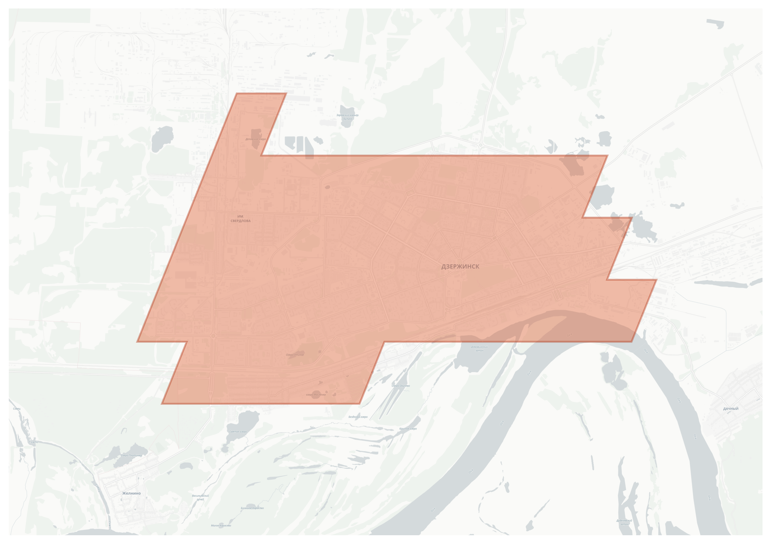 Dzerzhinsk geographic map