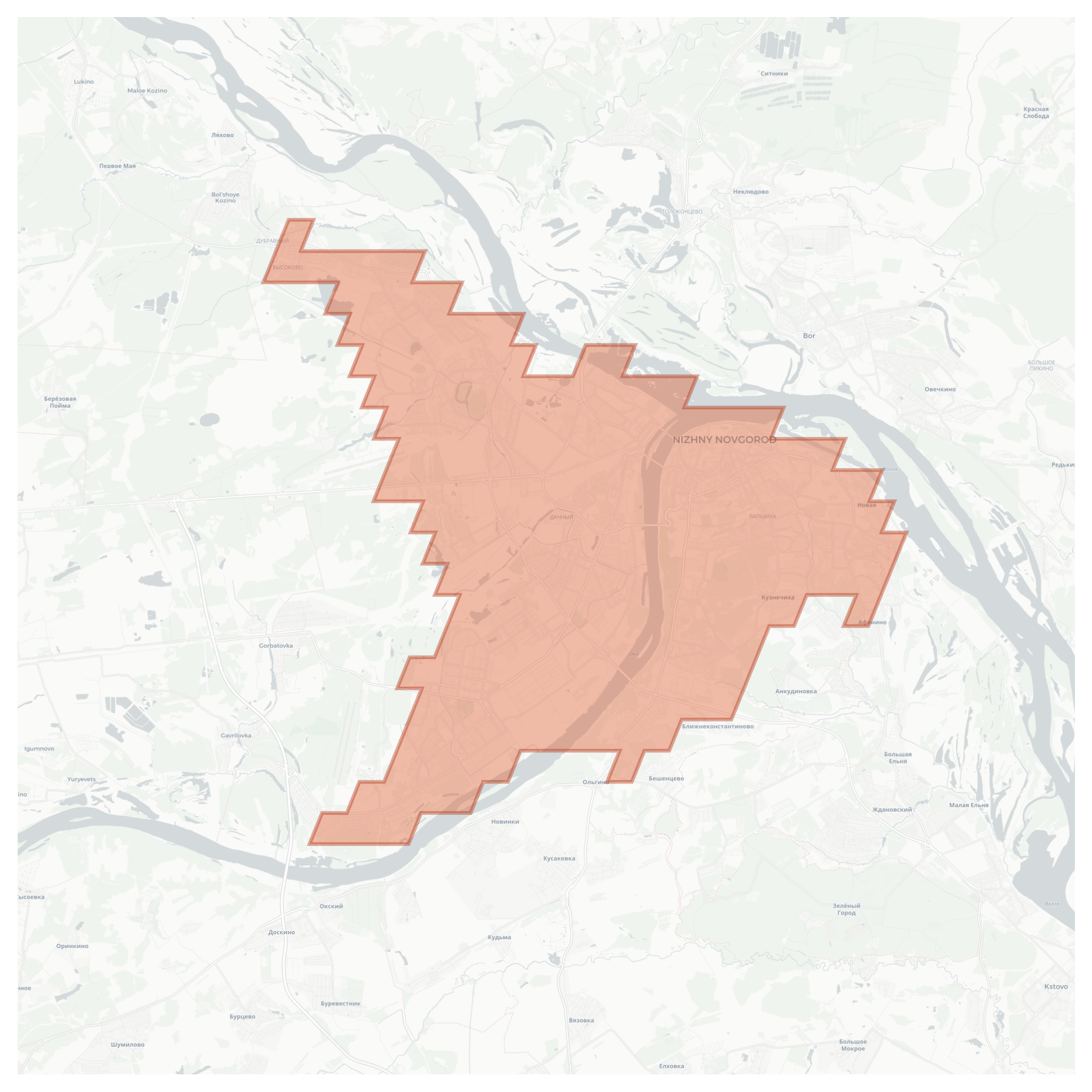 Nizhny Novgorod geographic map