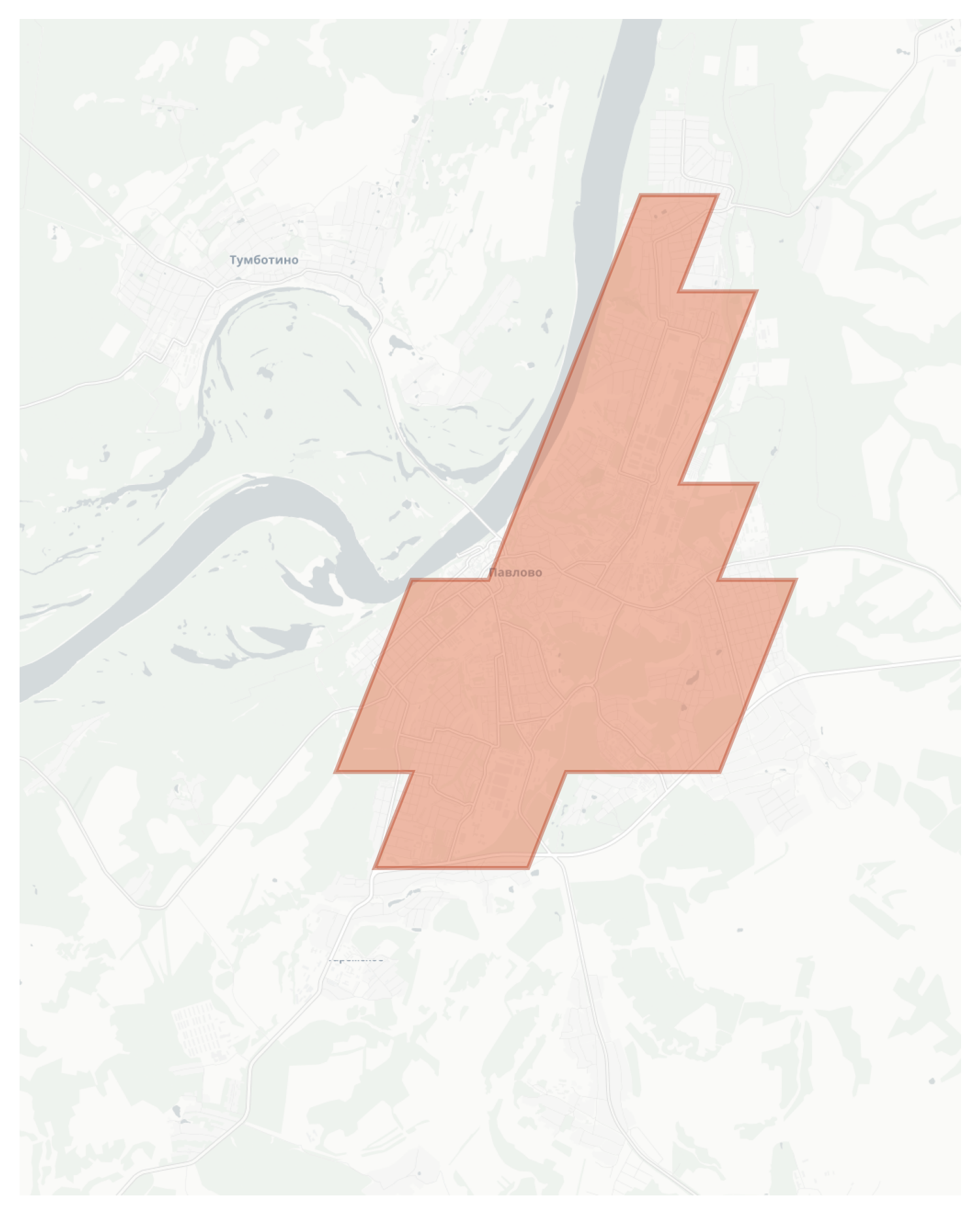 Pavlovo geographic map