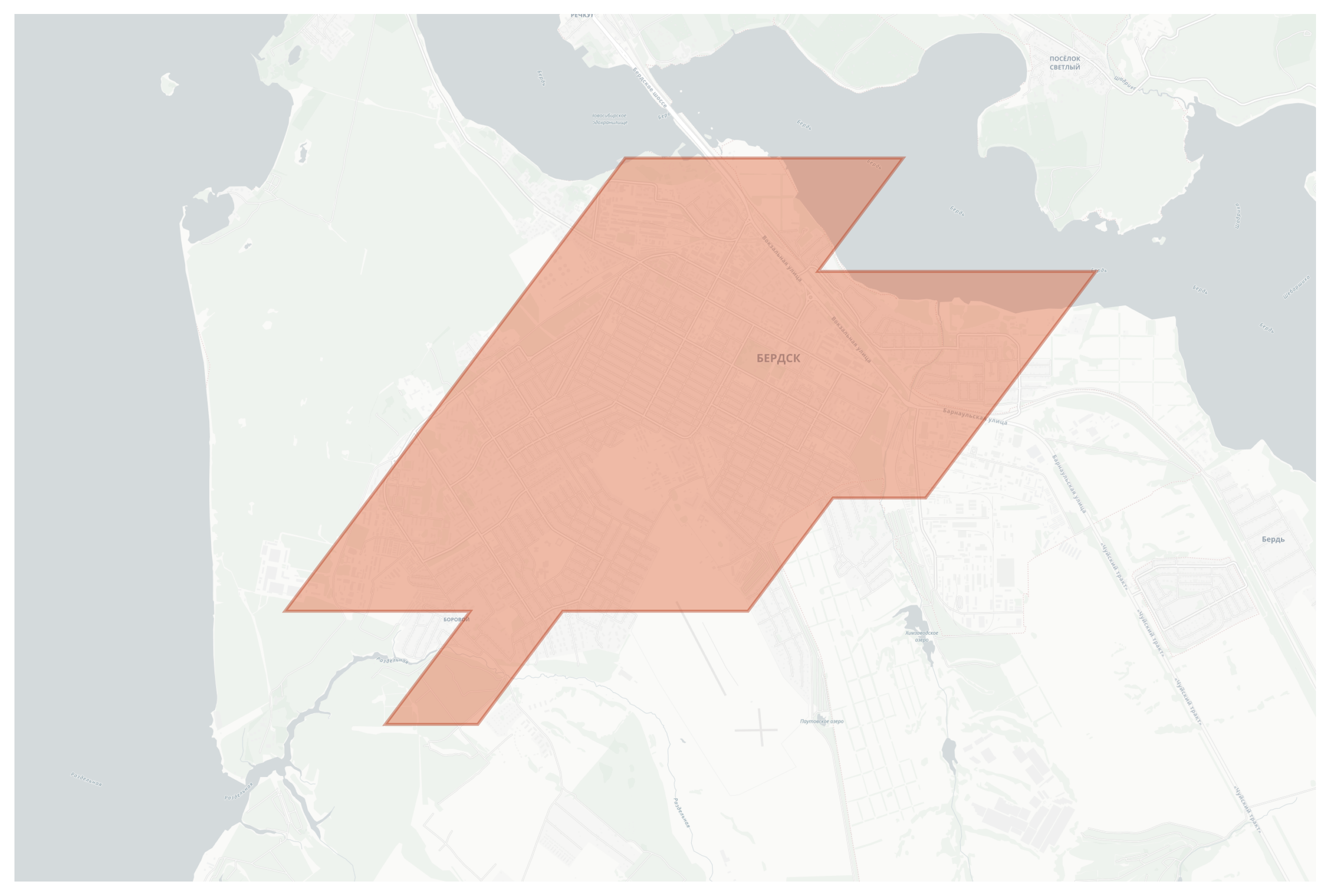Berdsk geographic map