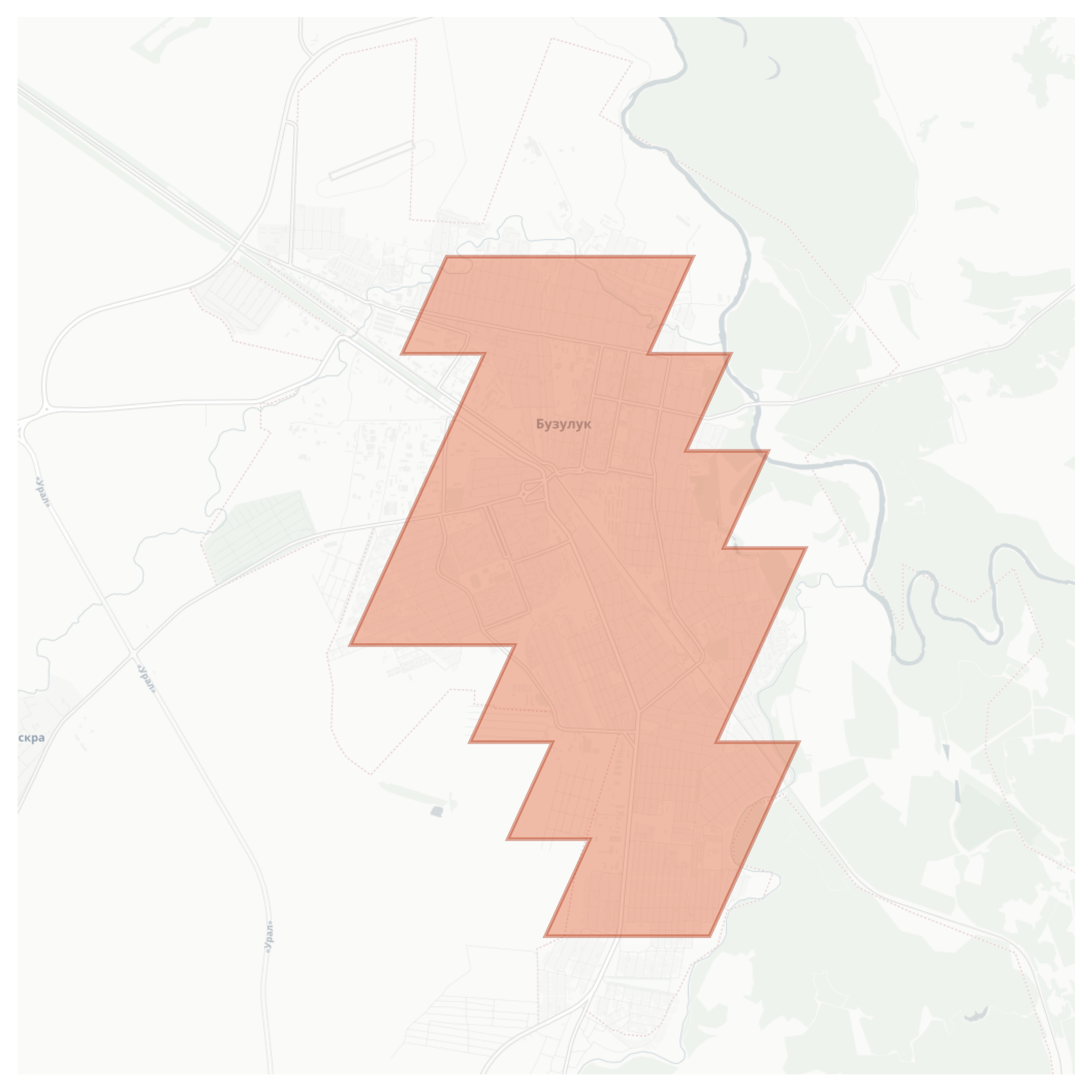Buzuluk geographic map