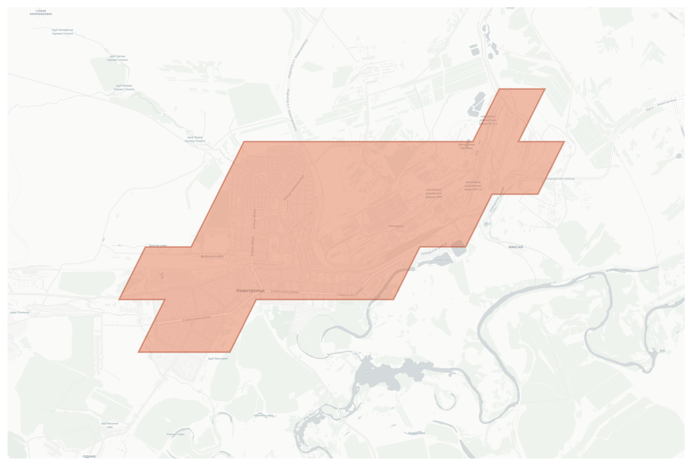 Novotroitsk geographic map