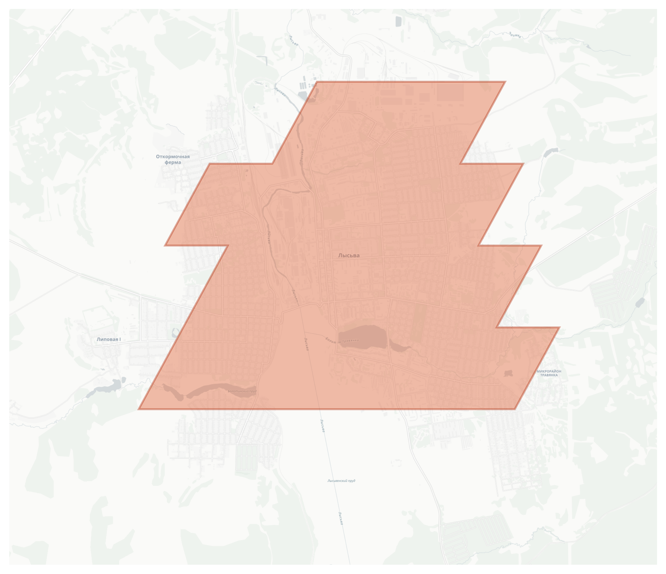 Lysva geographic map