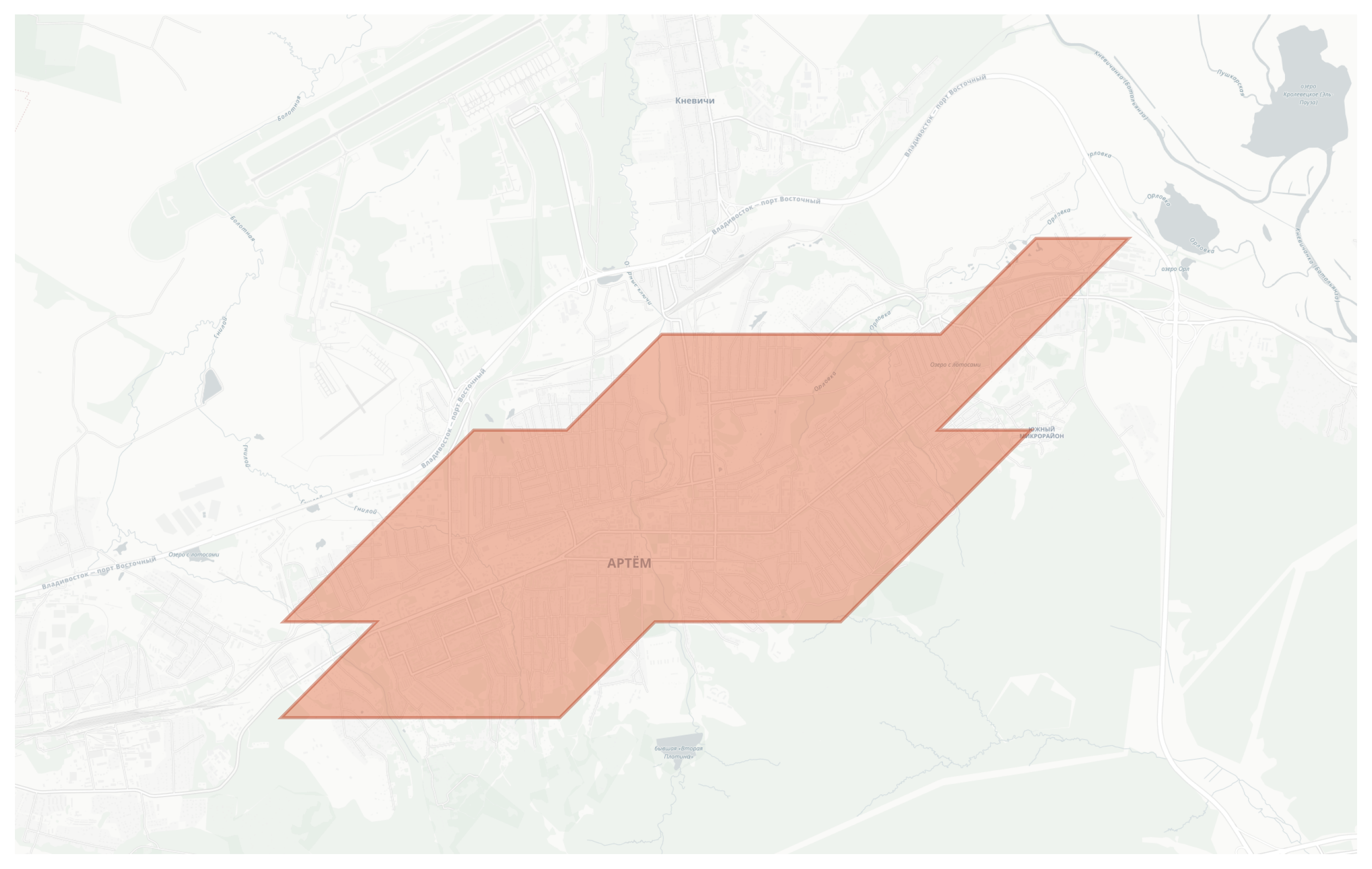 Artyom geographic map