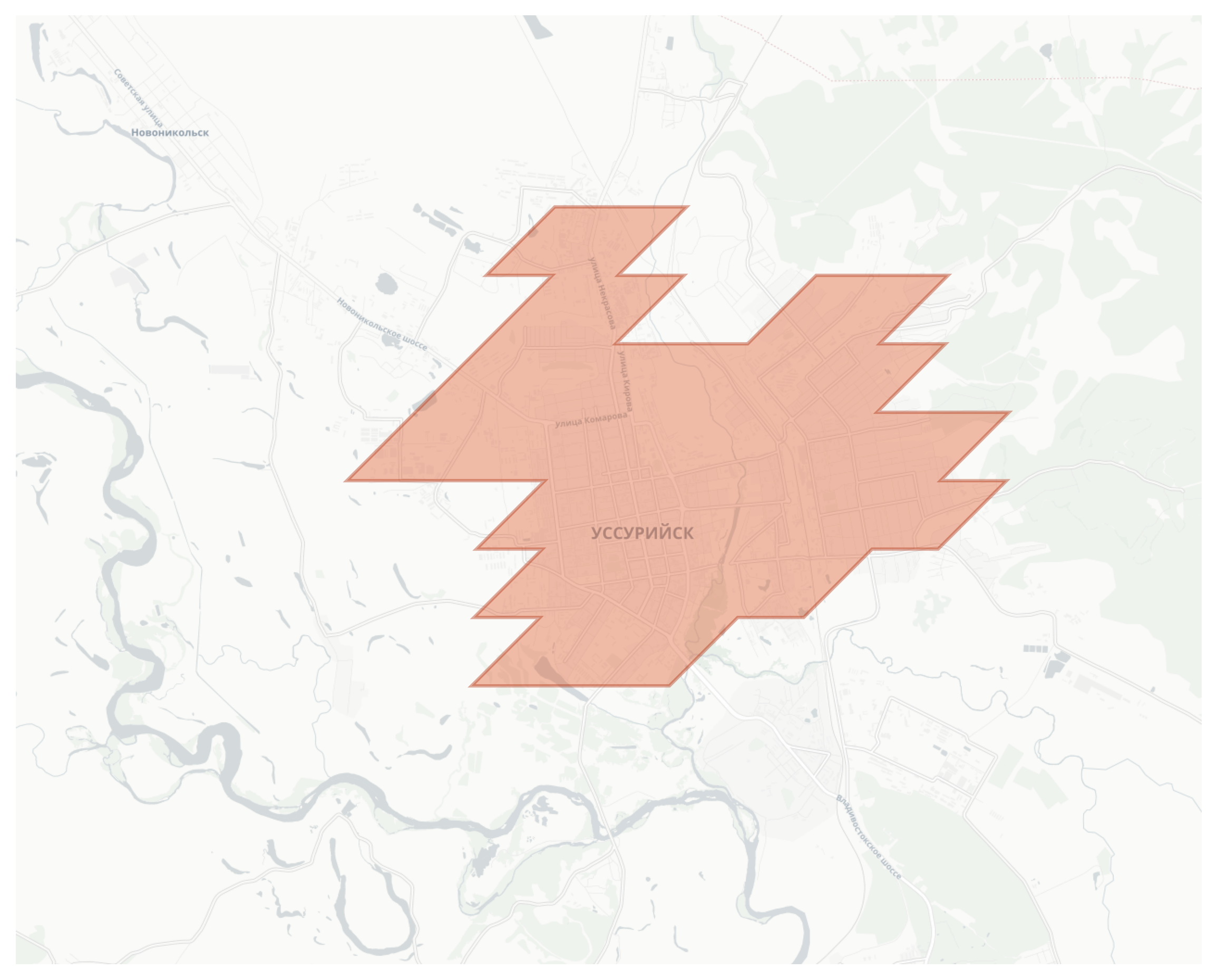 Ussurijsk geographic map