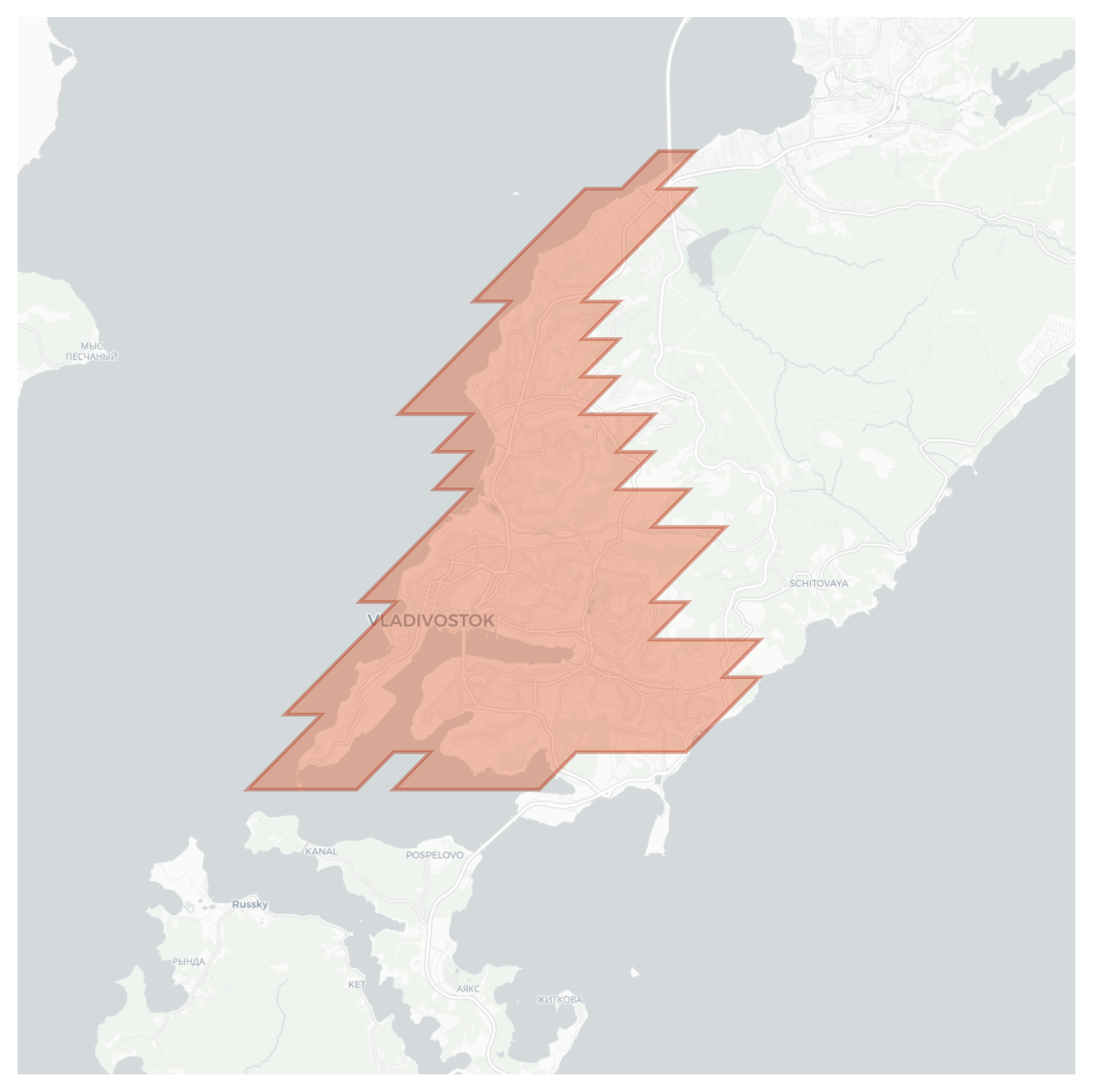 Vladivostok geographic map