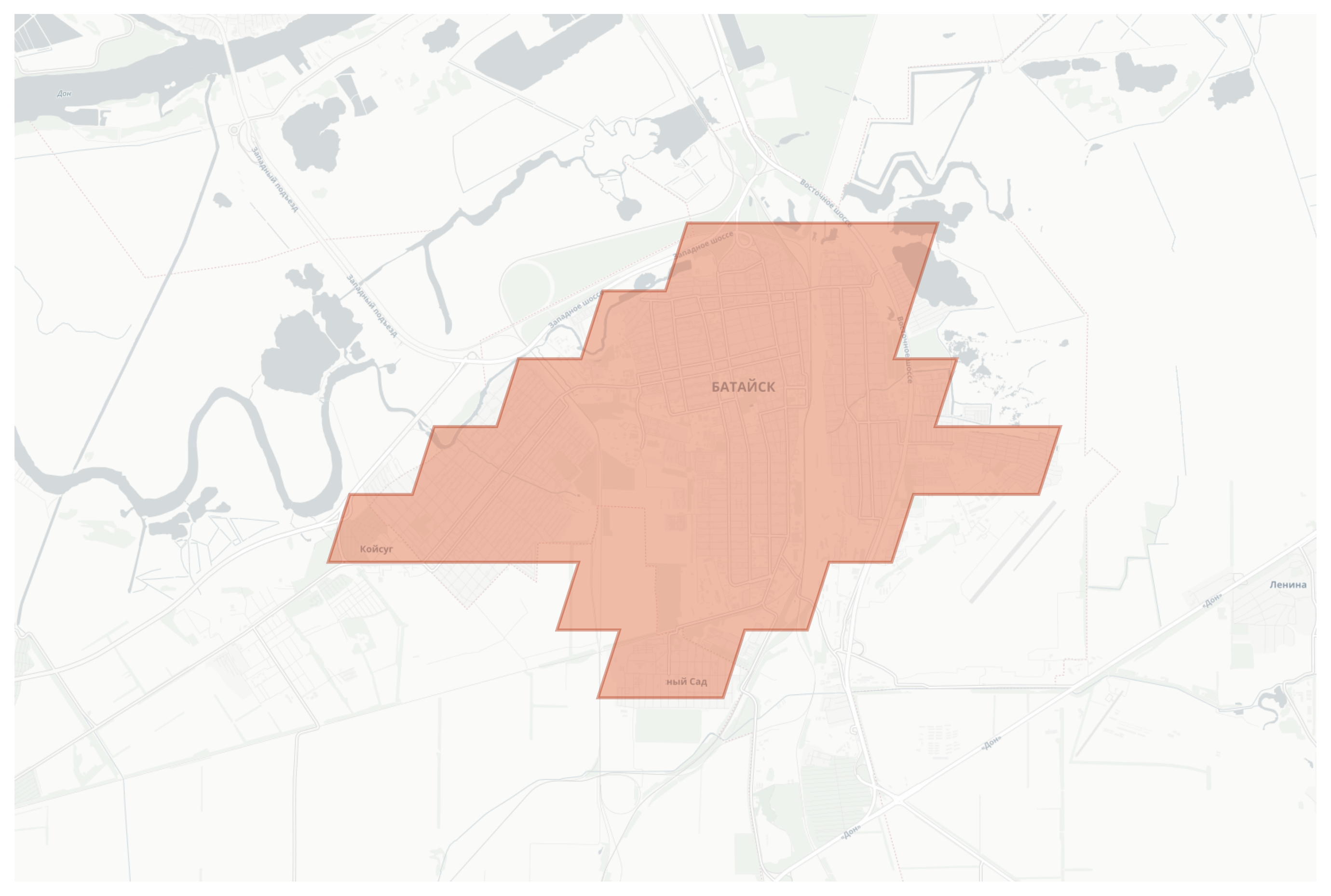 Bataysk geographic map