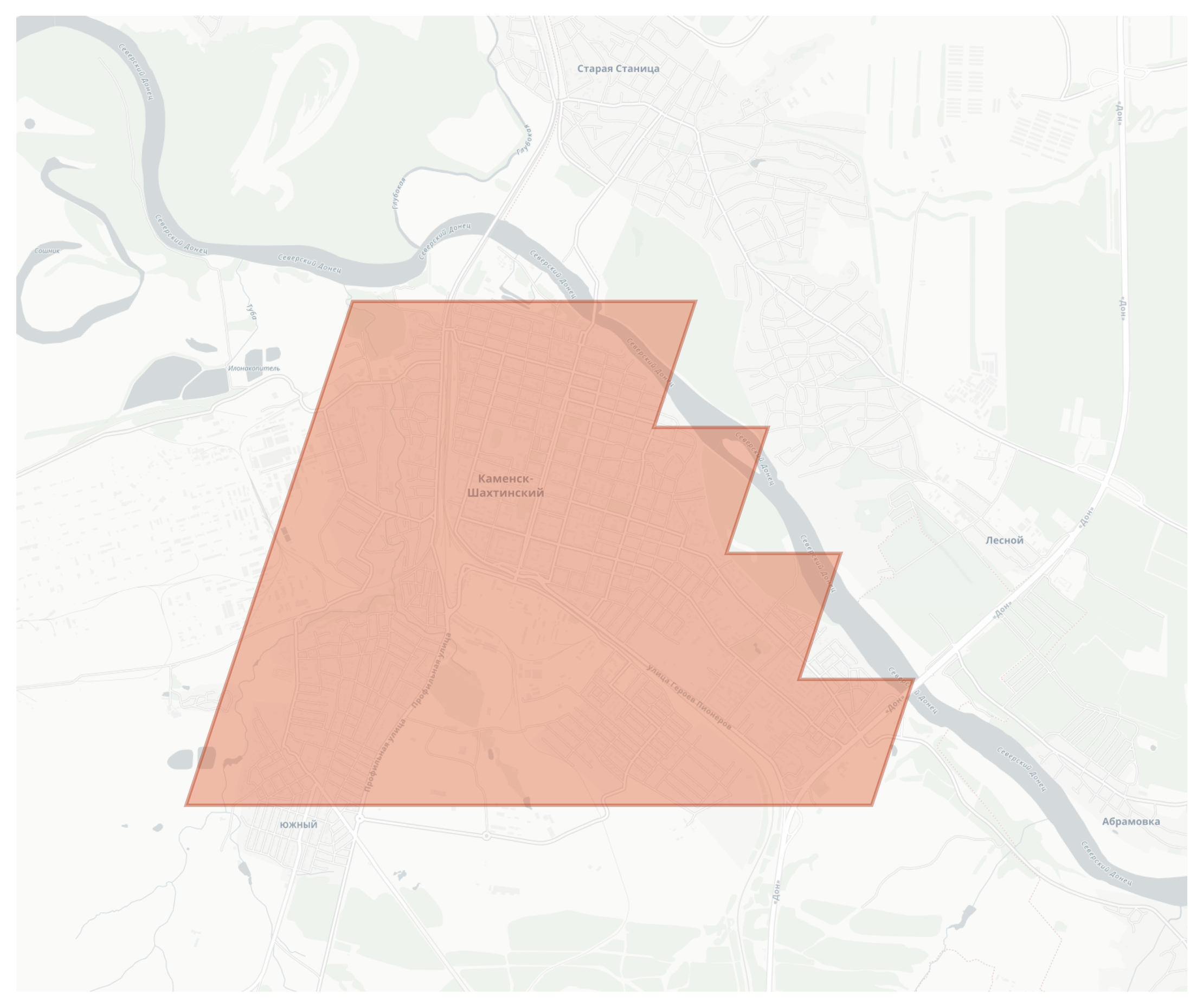 Kamensk-Shakhtinsky geographic map