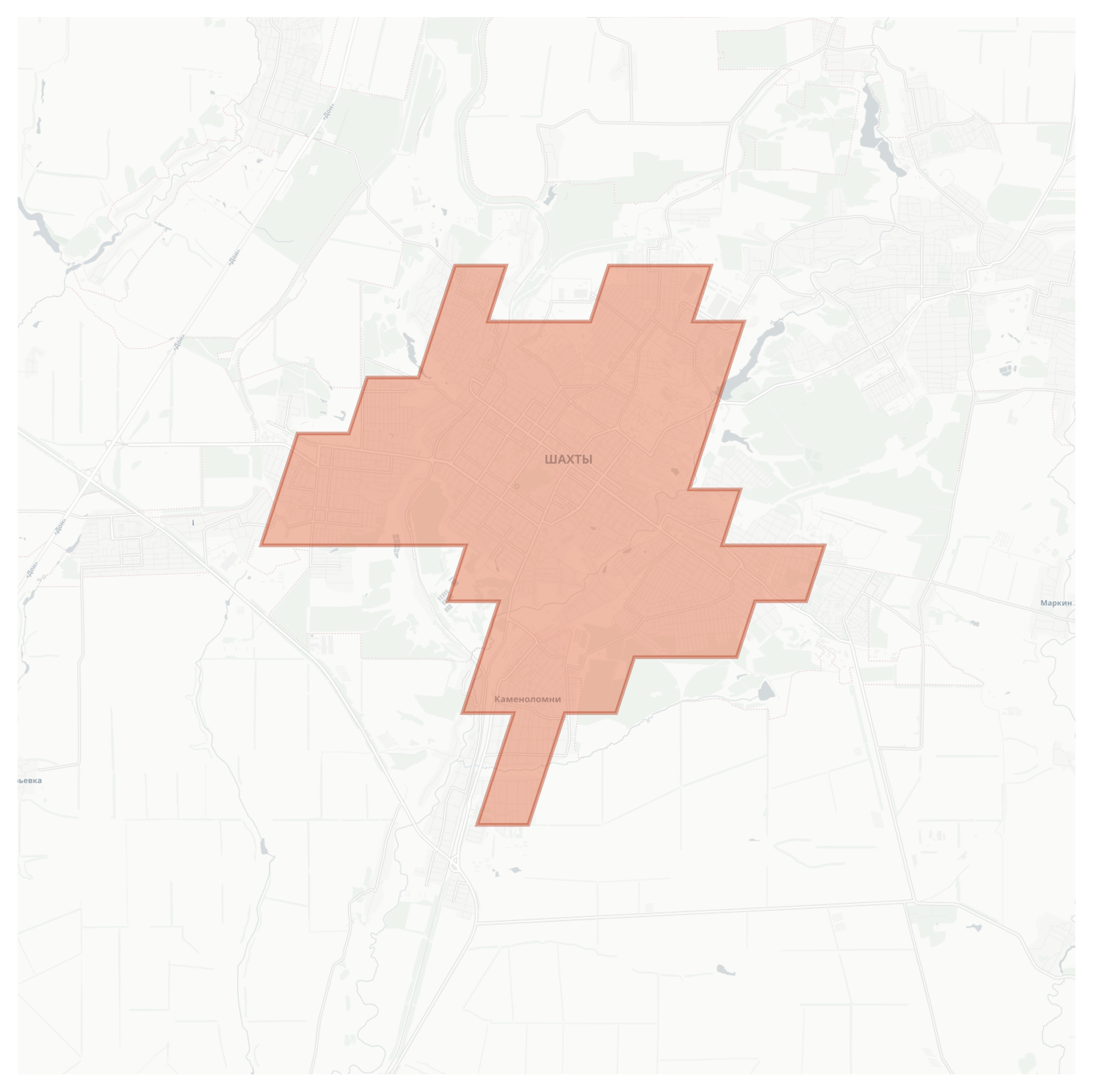 Shakhty geographic map