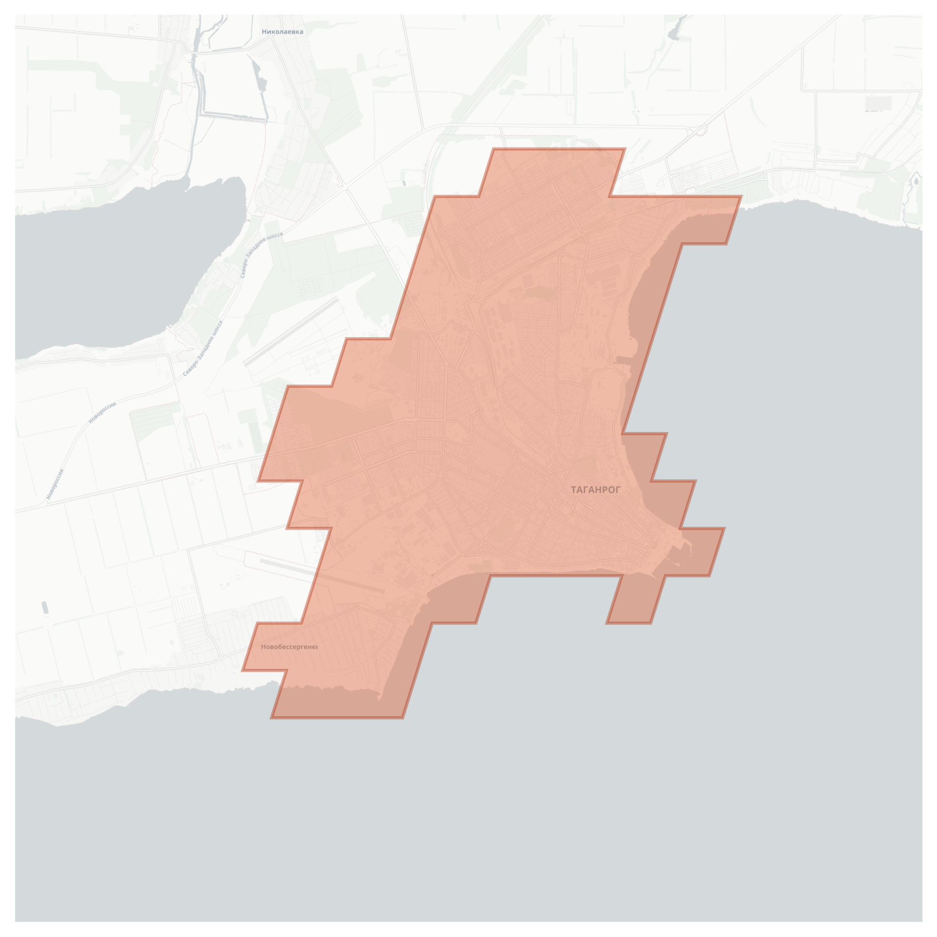 Taganrog geographic map