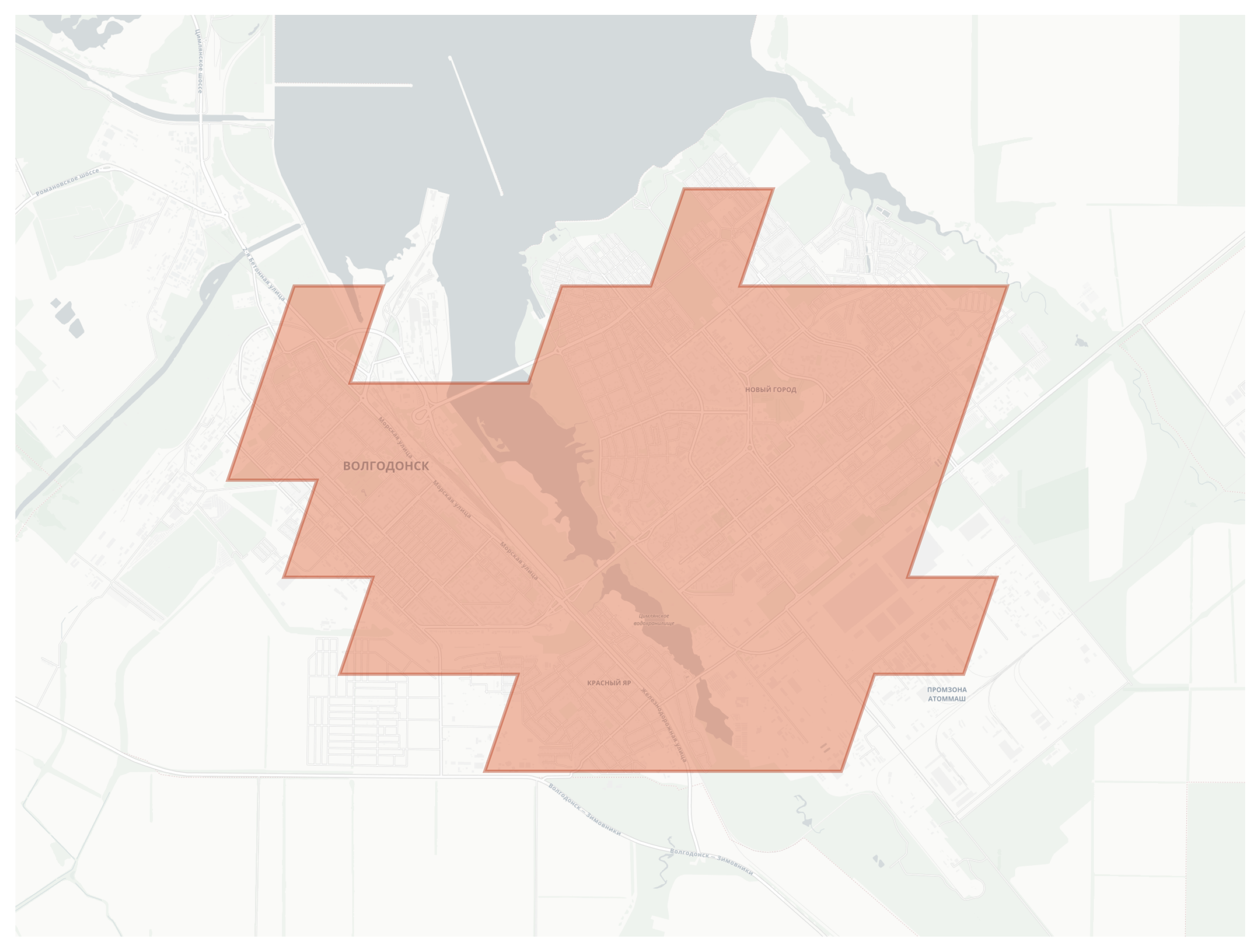 Volgodonsk geographic map